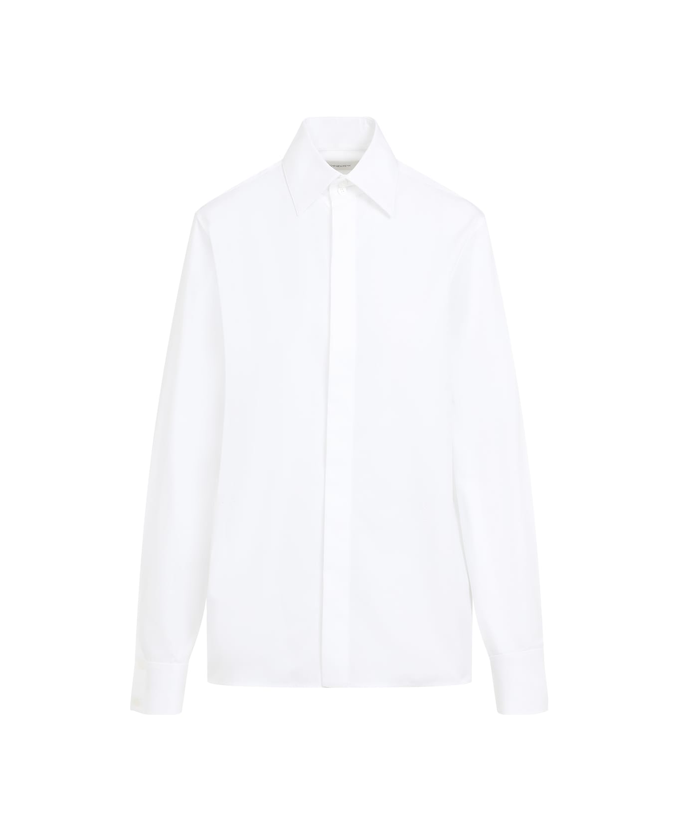 Saint Laurent Logo Embroidery Shirt - Blanc