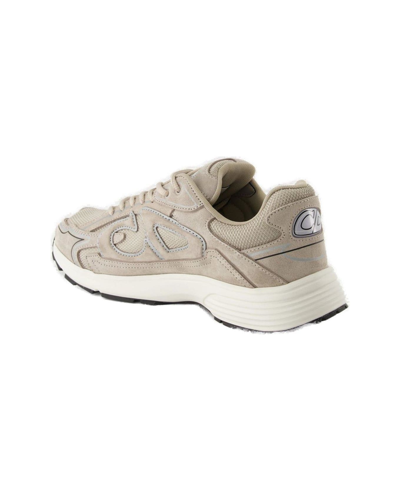 Dior B30 Logo Patch Lace-up Sneakers - Grey Grey