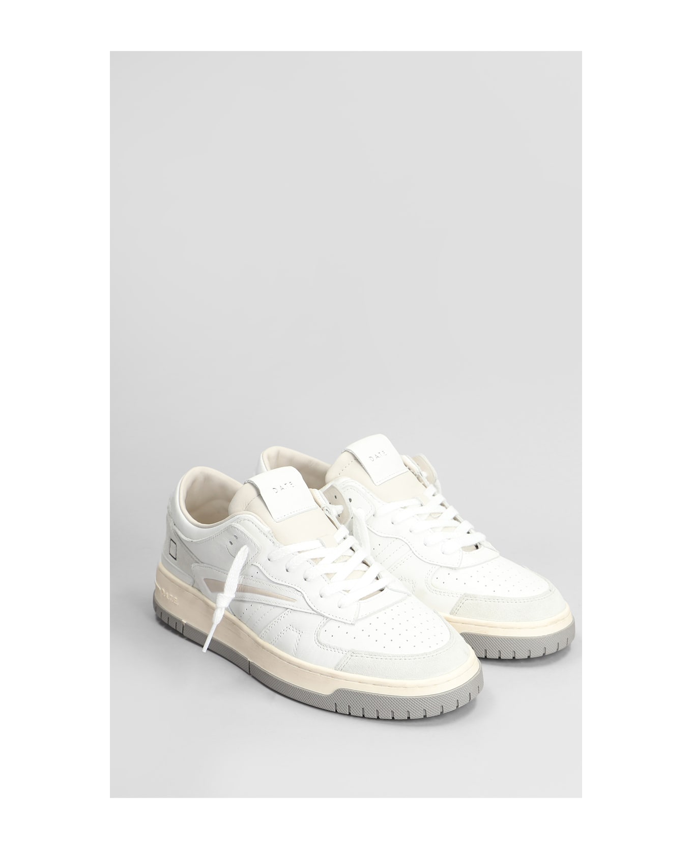 D.A.T.E. Torneo Sneakers In White Leather - white