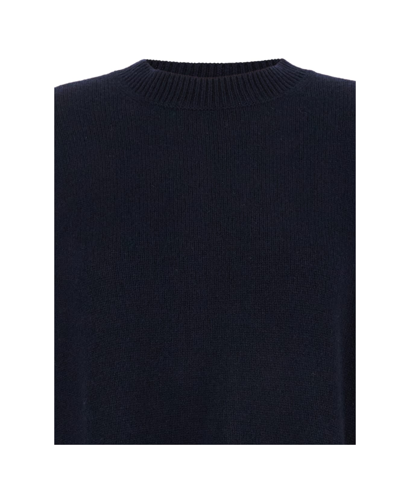 Allude Blue Relaxed Crewneck Sweater In Cashmere Woman - Blu