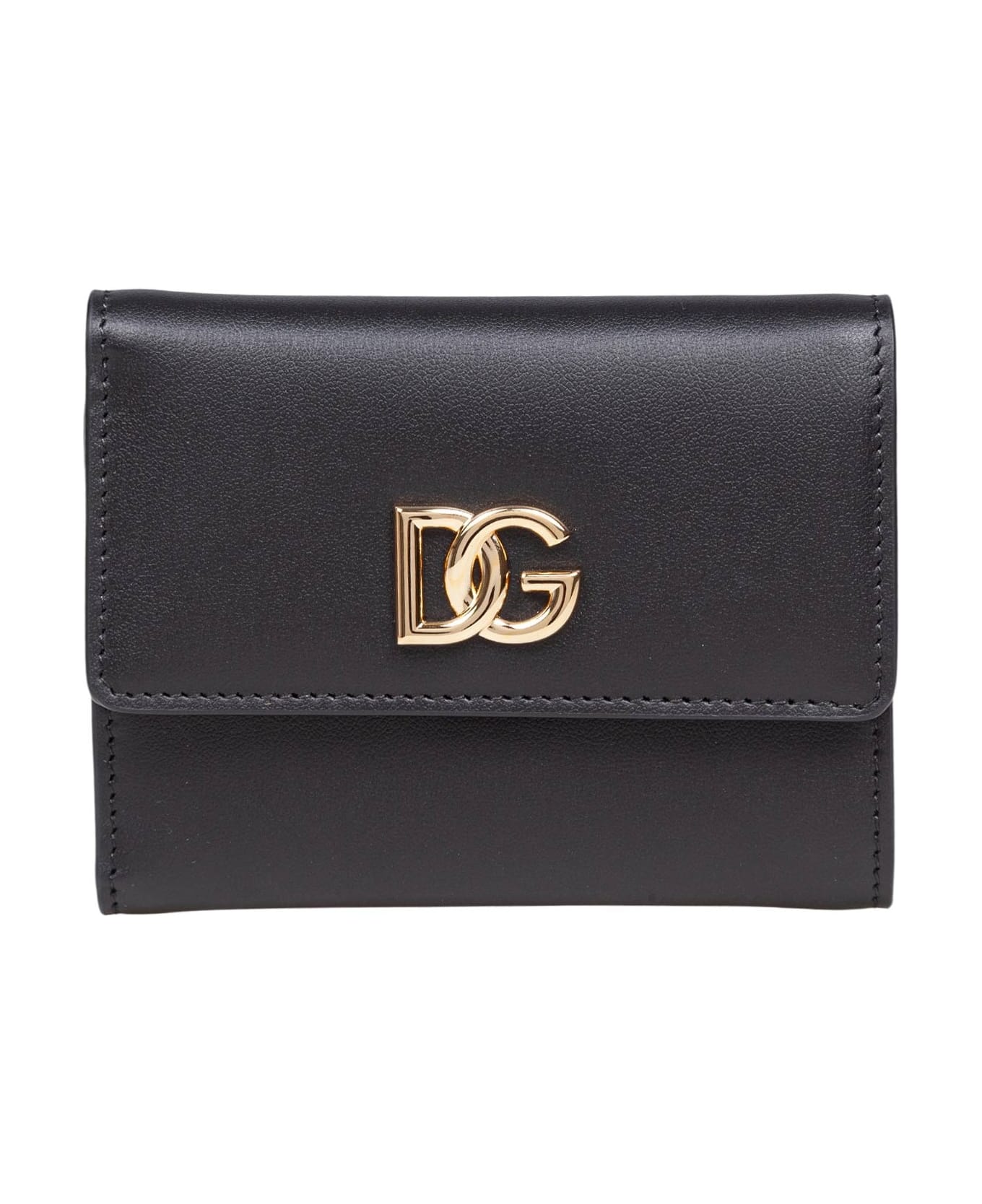Dolce 
Gabbana Logo Leather Wallet - Black