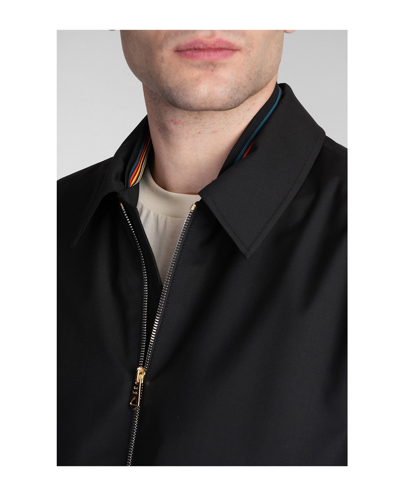 Paul Smith Casual Jacket In Black Wool - black