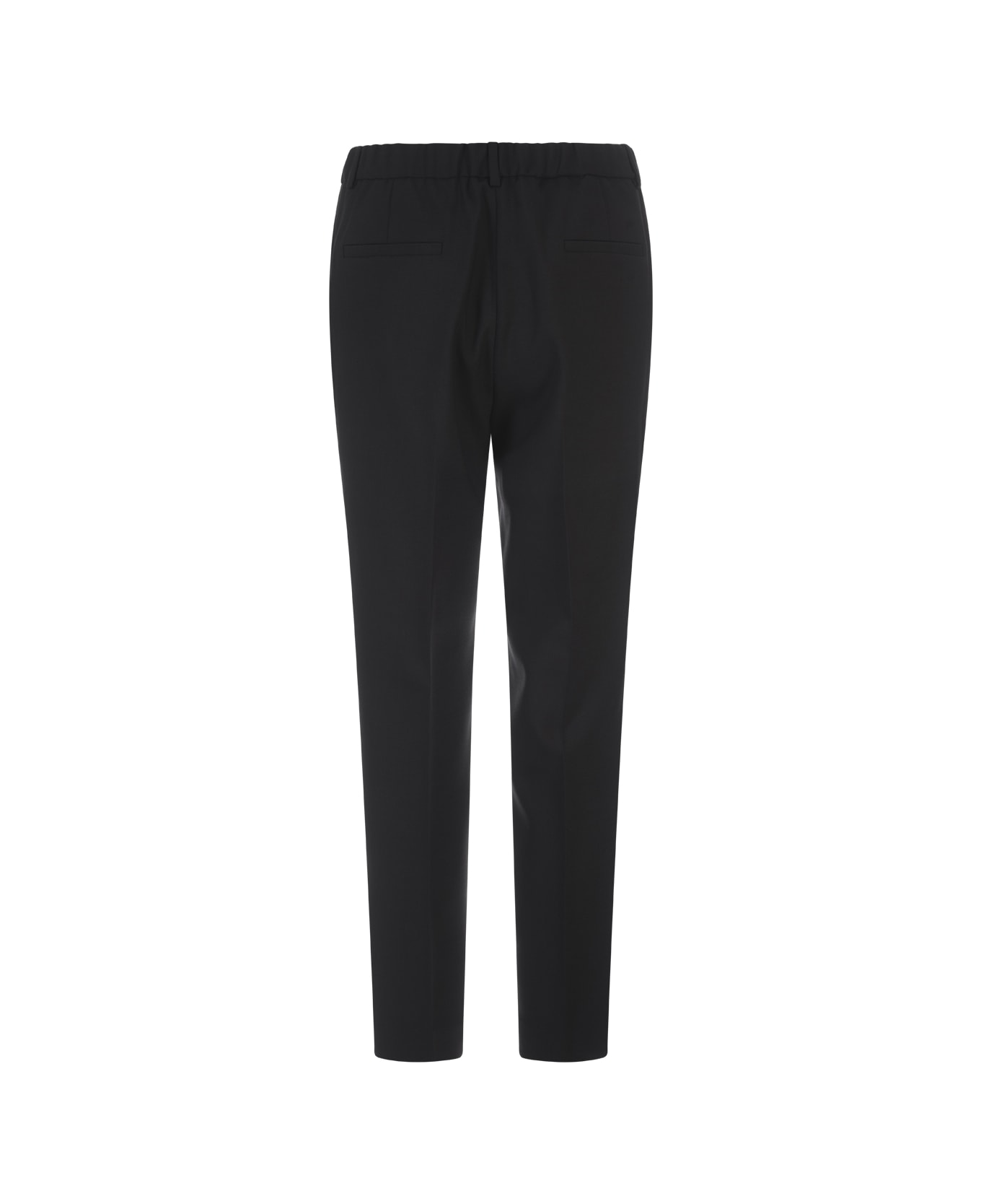 Incotex Black Stretch Wool Tailored Trousers - Nero