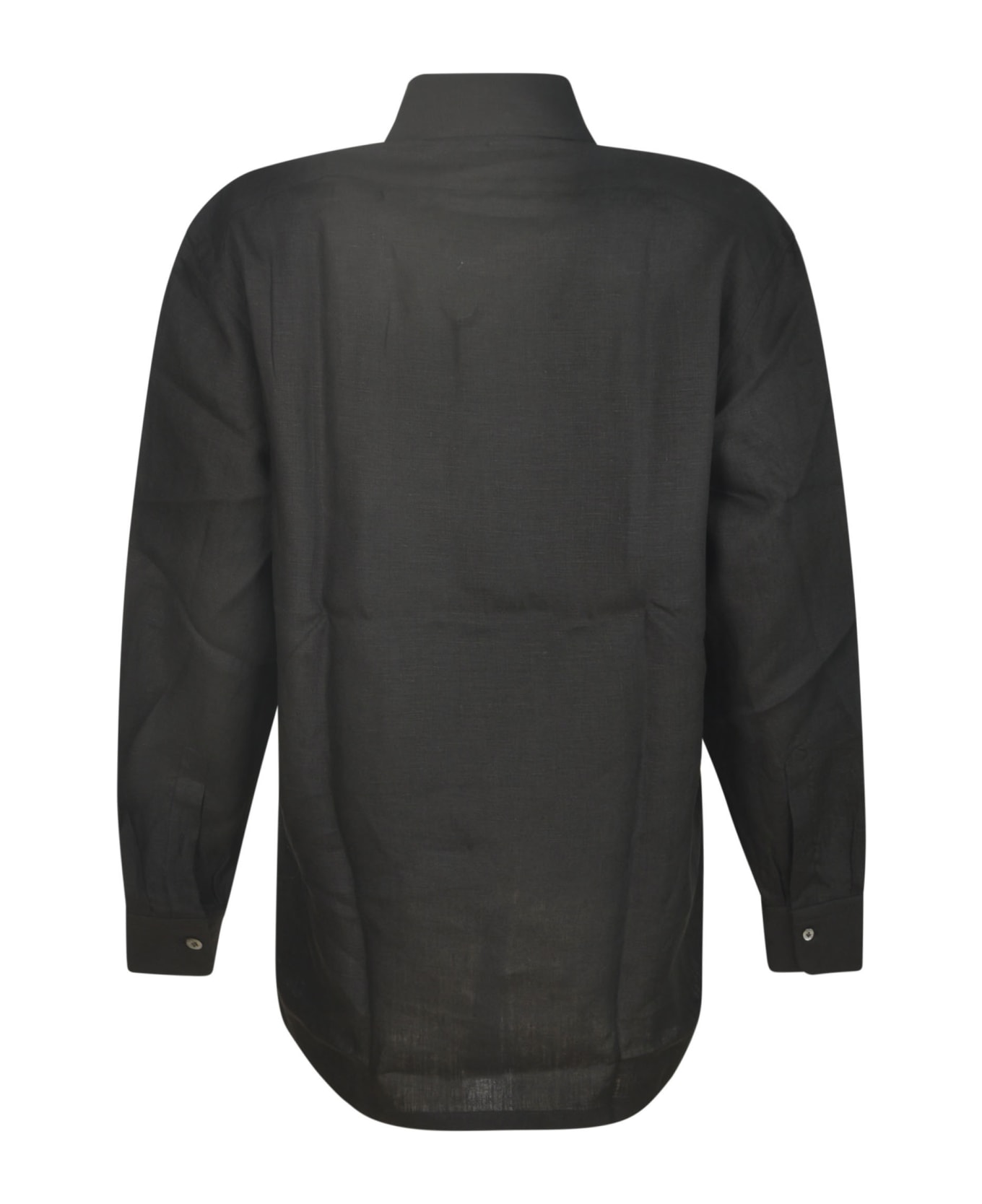 Setchu Scarfed Shirt - Black シャツ