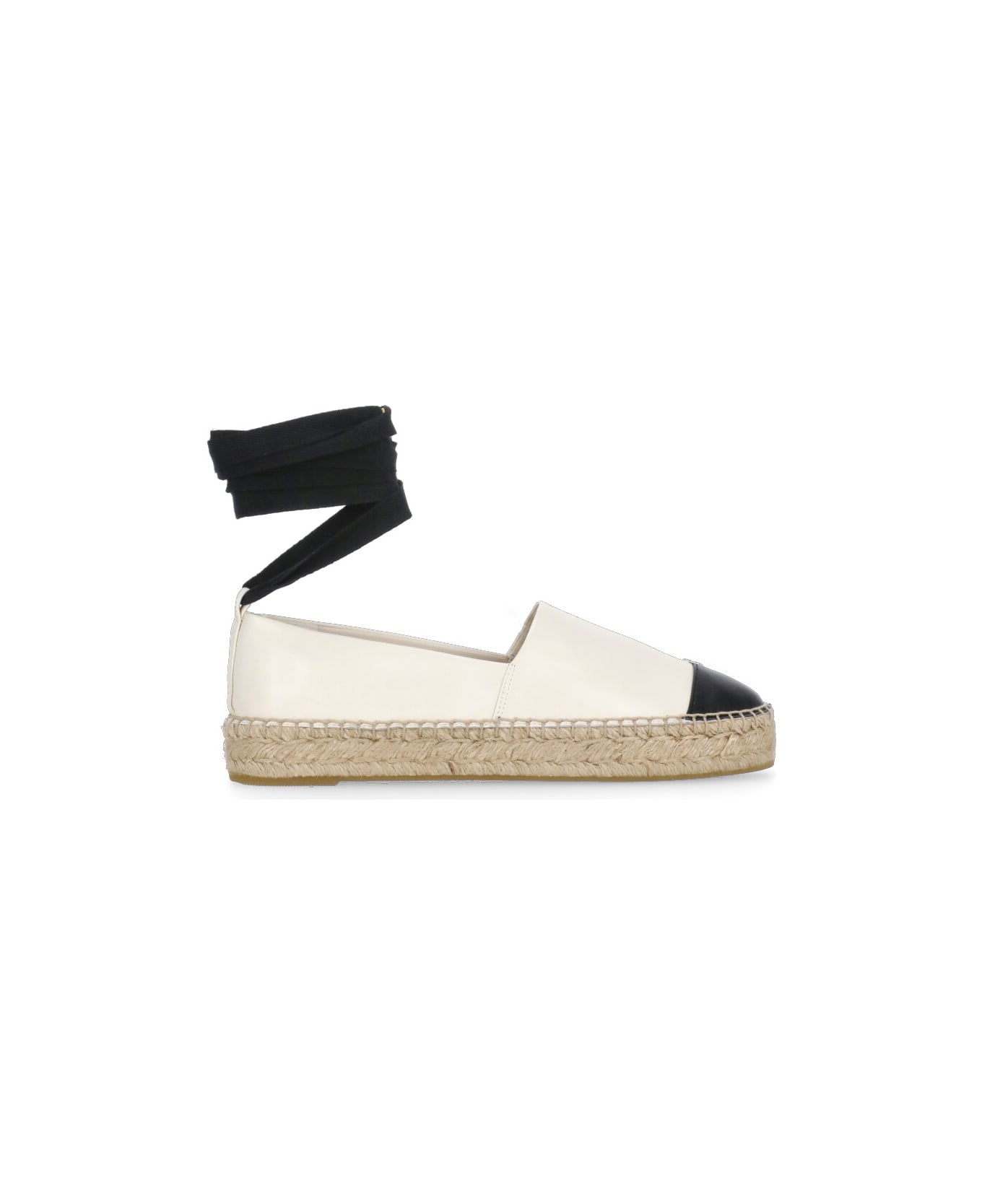 Tory Burch Espadrillas With Logo - Ivory