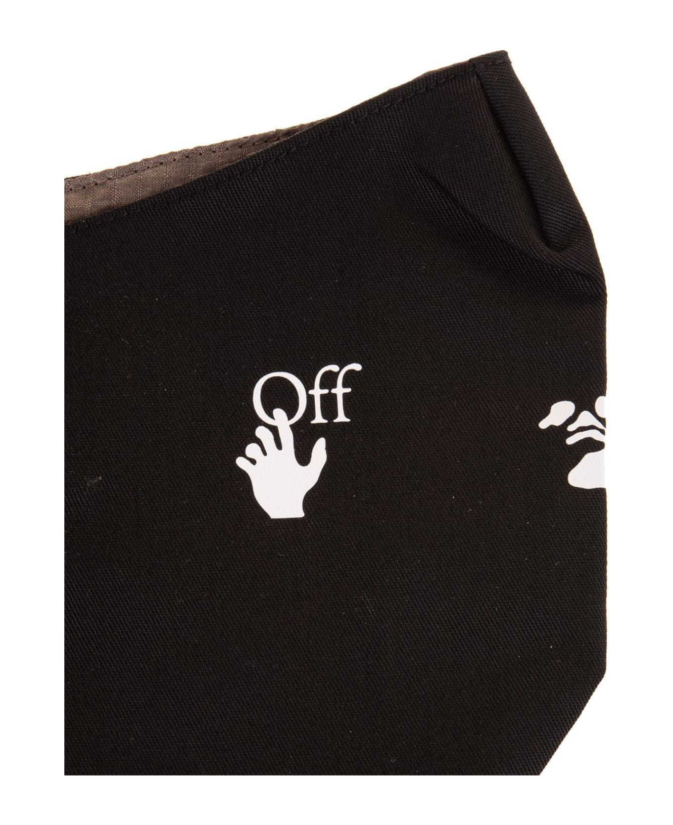 Off-White Hands Off Logo Face Mask - black