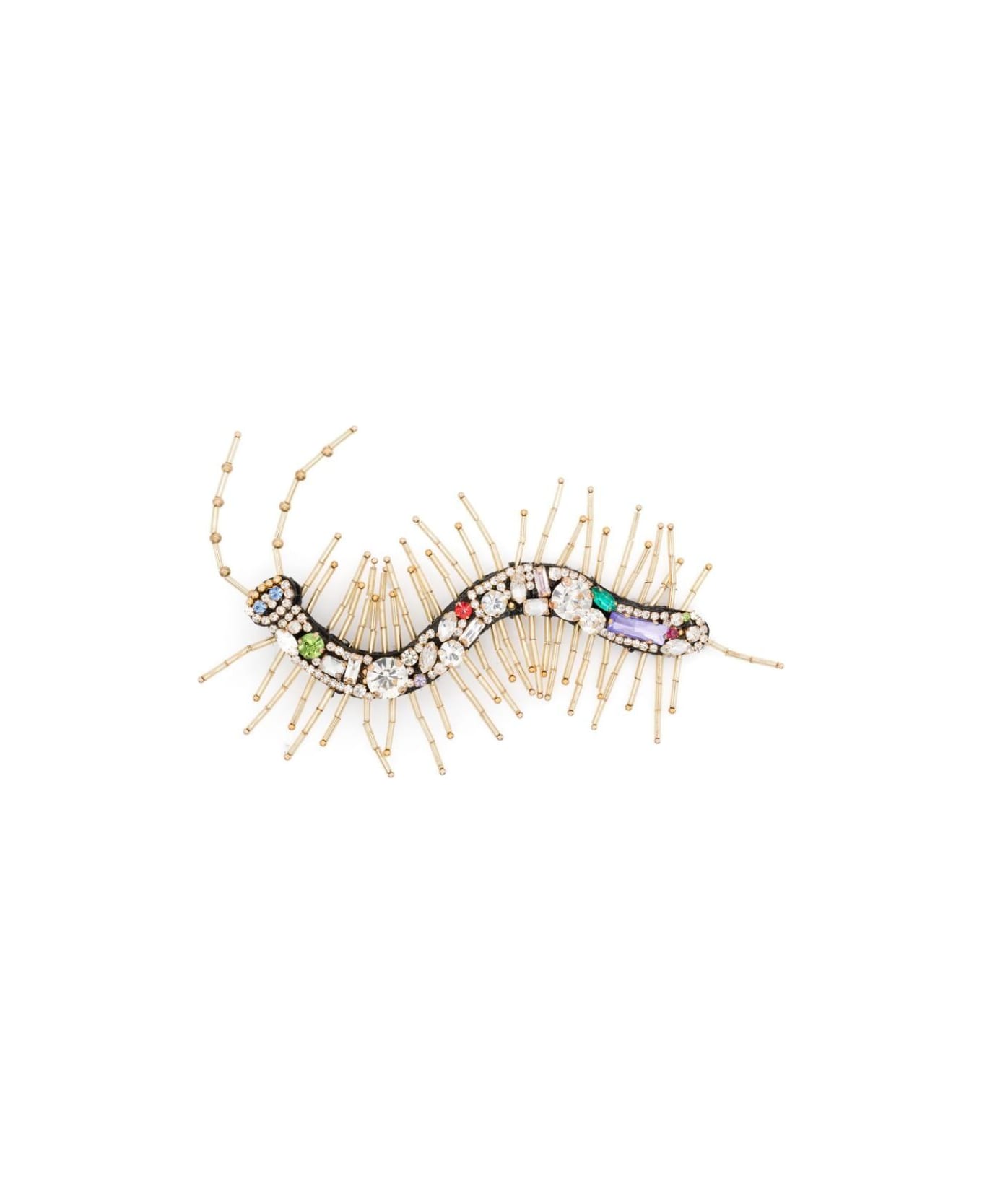 Essentiel Antwerp Gluppi Embroidered Brooch - Gold