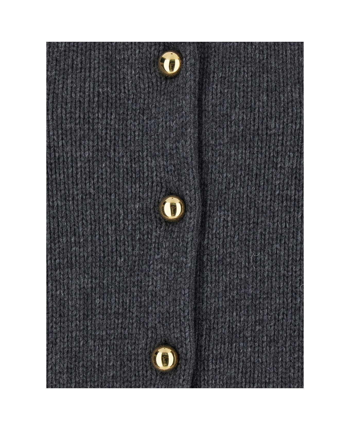 Mauro Grifoni Grey Jacket With Ribbed Trims And Dropped Shoulders In Wool Woman - Grey