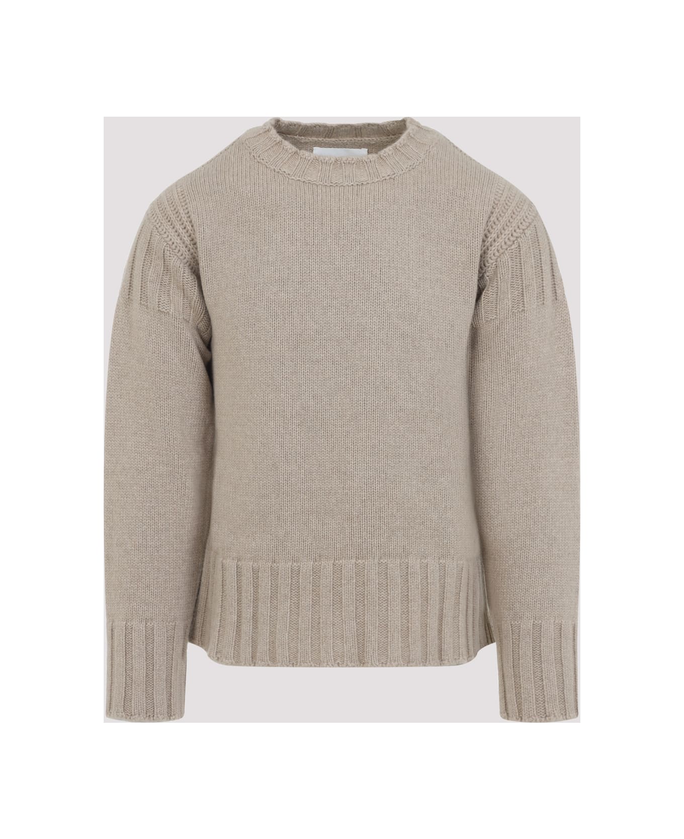 Jil Sander Long Sleeves Cn Sweater - Sand Stone