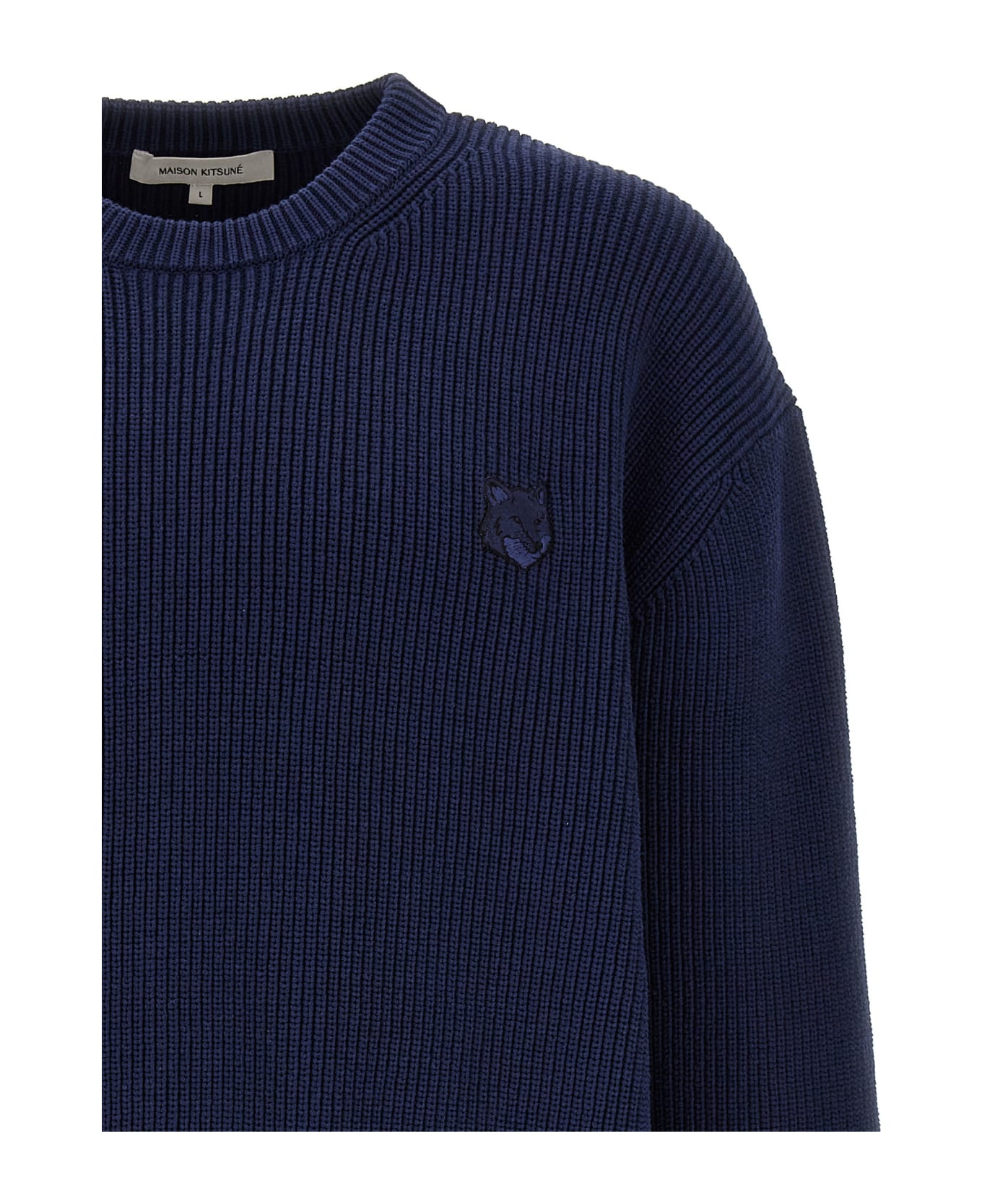 Maison Kitsuné 'bold Fox Head' Sweater - Blu