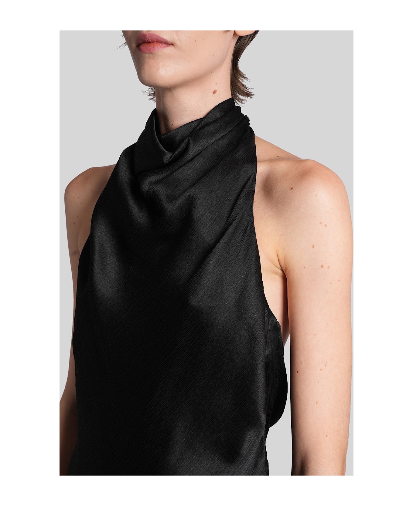 Balmain Topwear In Black Silk - black