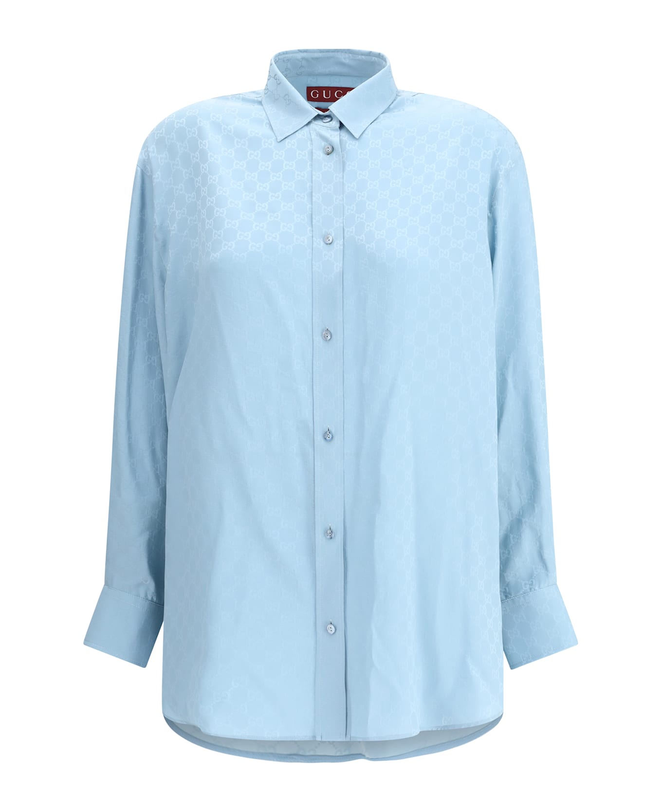 Gucci Gg Supreme Print Silk Shirt