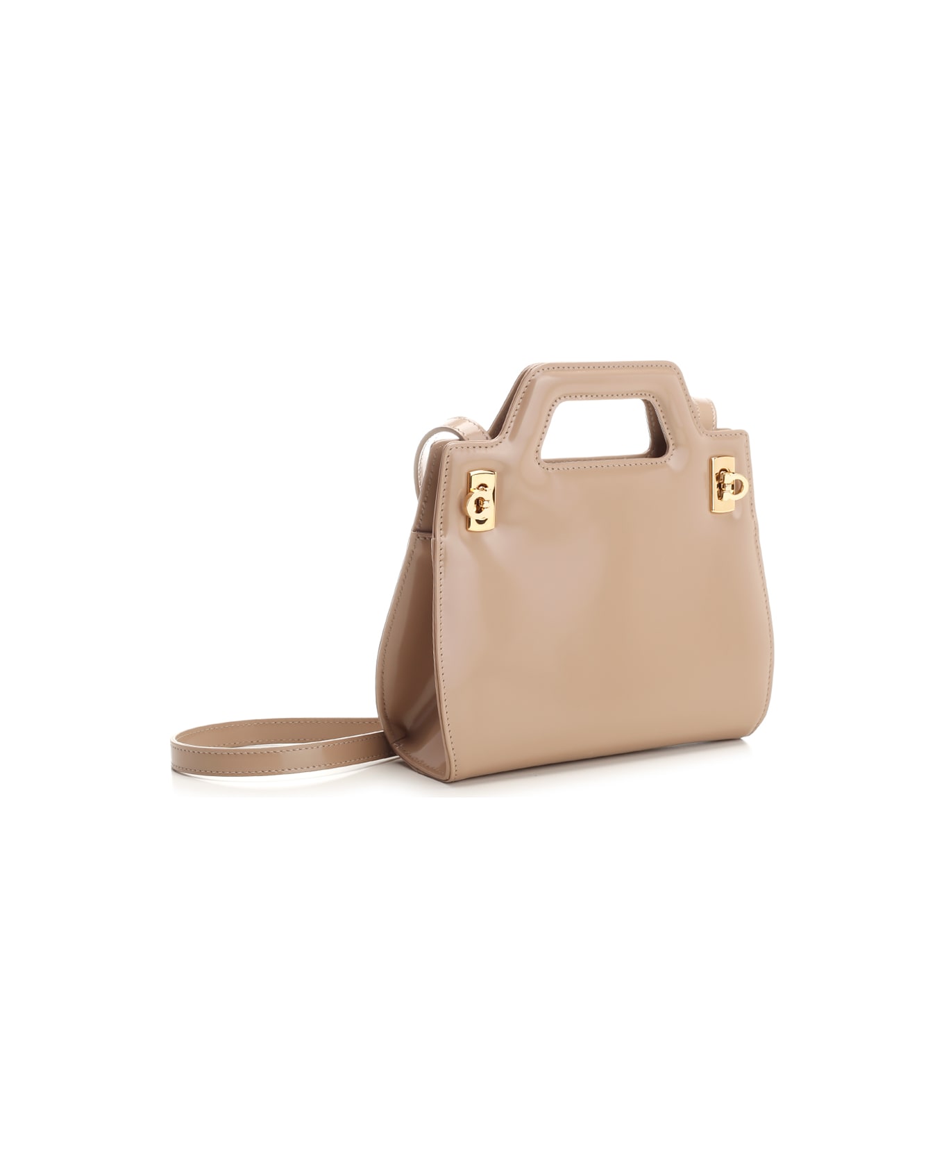 Ferragamo 'wanda' Mini Handbag - Beige