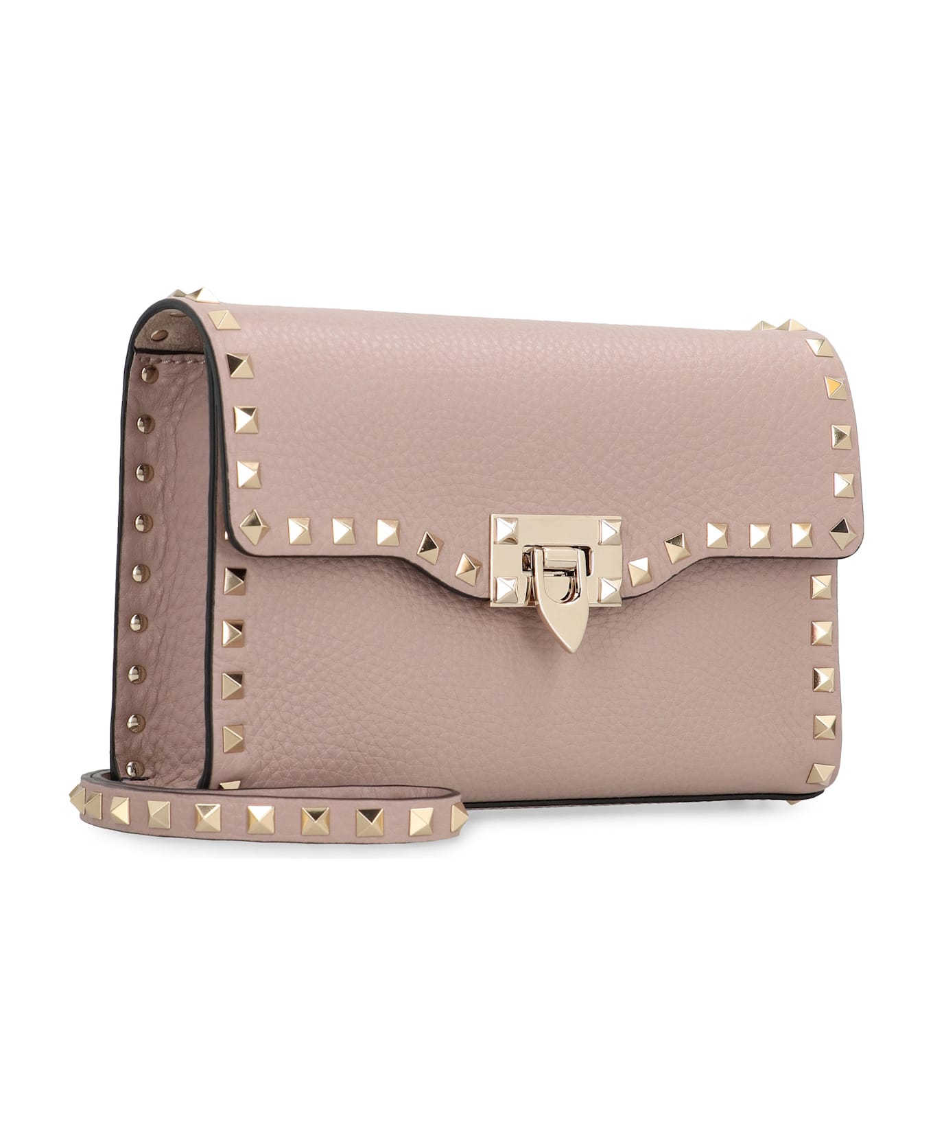 Valentino Garavani Rockstud Piccola Leather Crossbody Bag - Pink