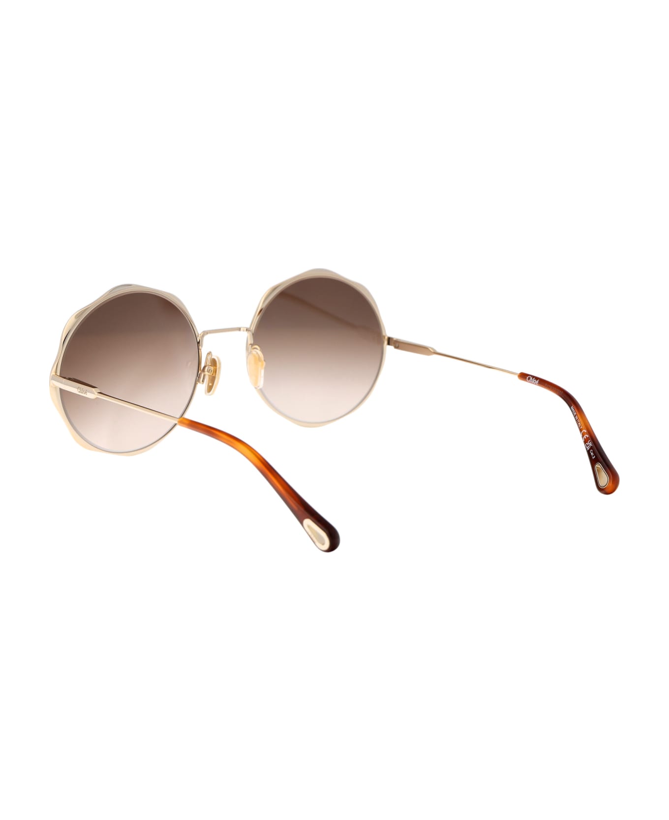 Chloé Eyewear Ch0184s Sunglasses - 002 GOLD GOLD BROWN