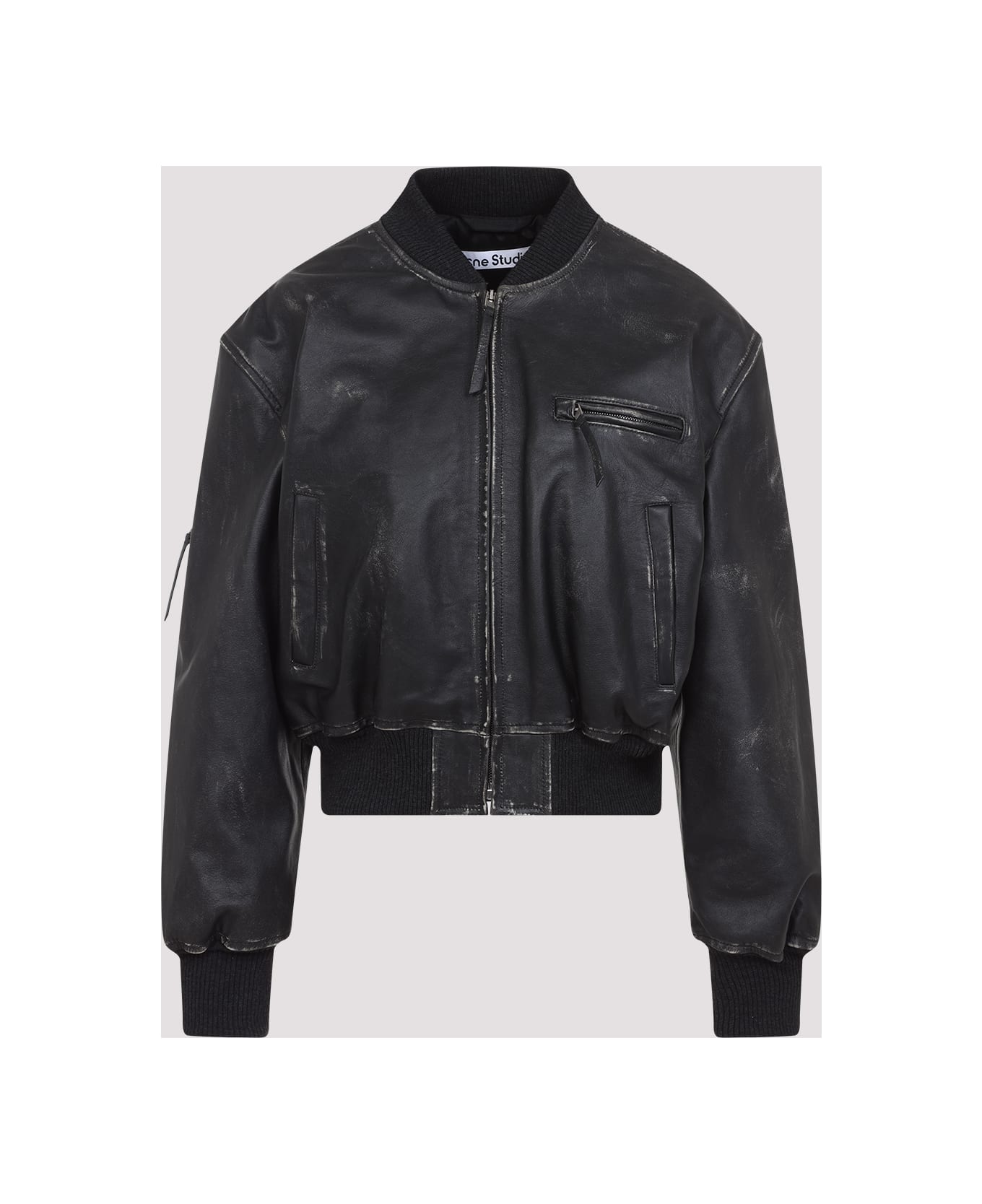 Acne Studios Leather Jacket - Chf Vintage Black