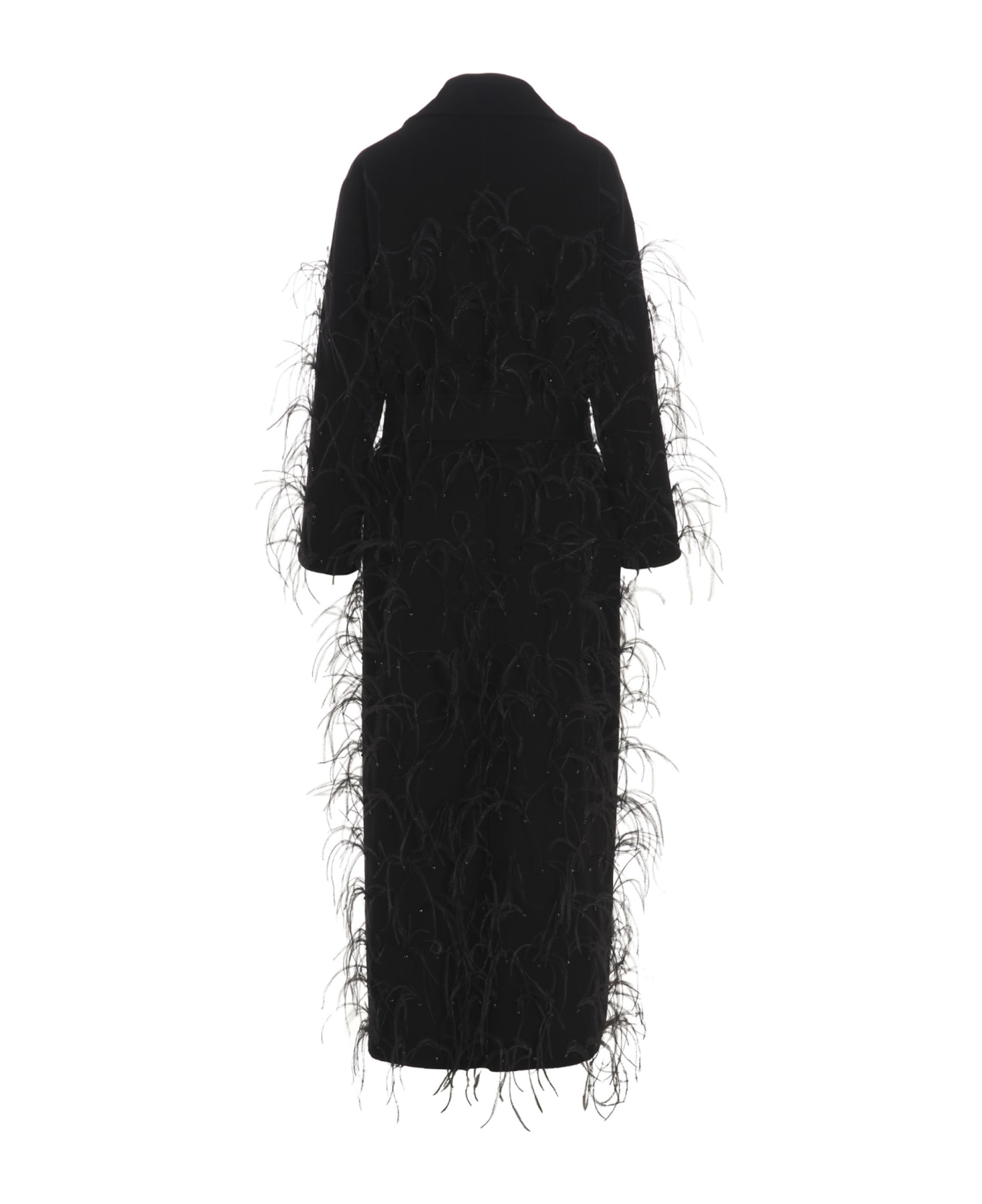 Elie Saab 'embellished' Long Coat - Black  