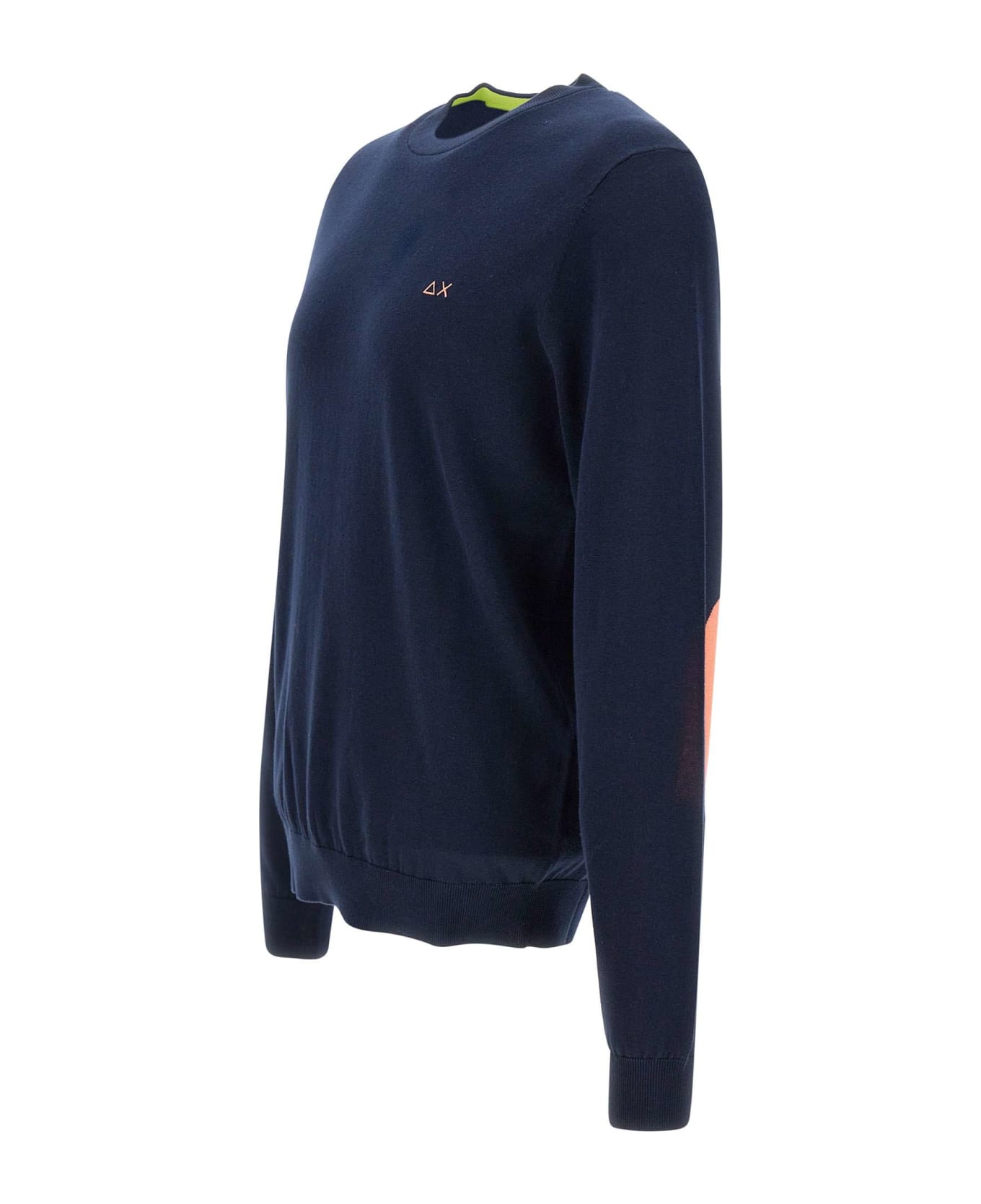 Sun 68 "round Elbow" Sweater Cotton - BLUE