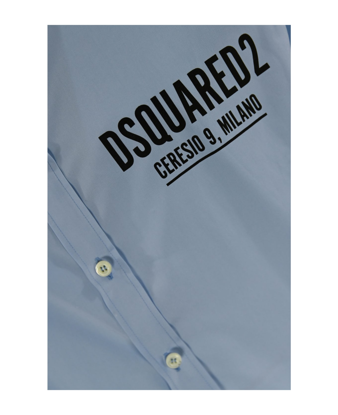 Dsquared2 Shirt With Logo Print - Azzurro