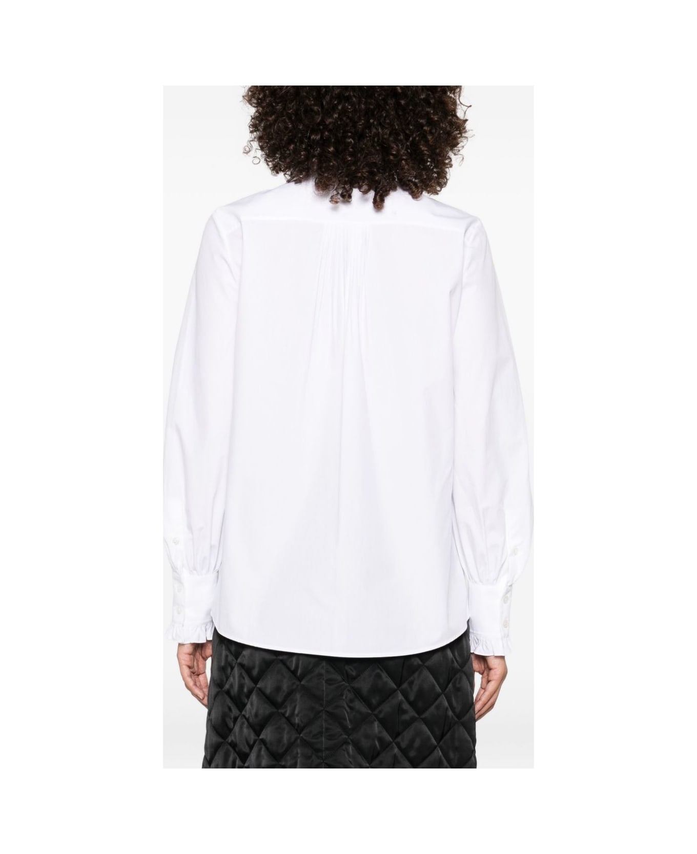 Valentino Garavani High-neck Shirt With Ruffles - White