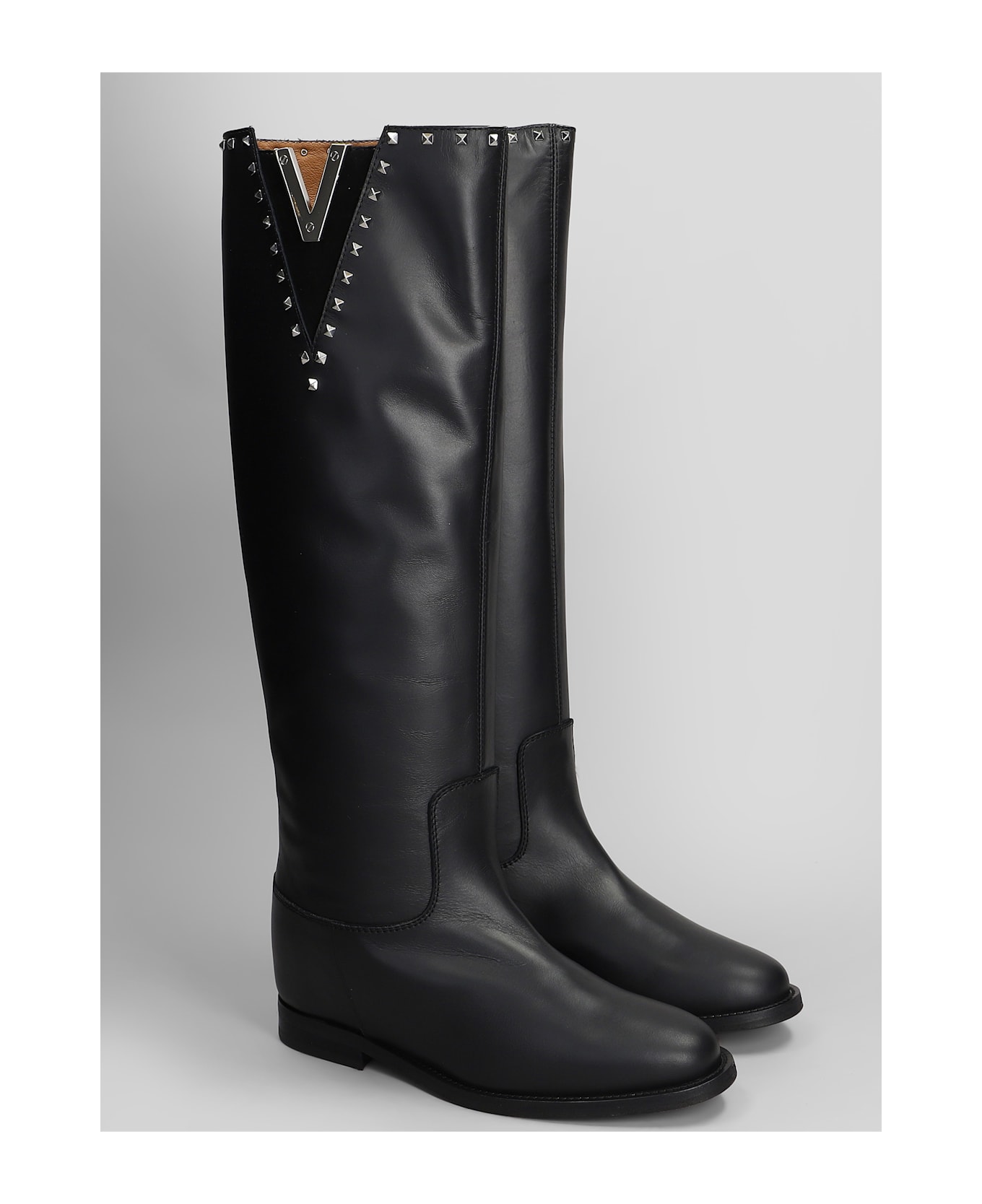 Via Roma 15 In Black Leather - black