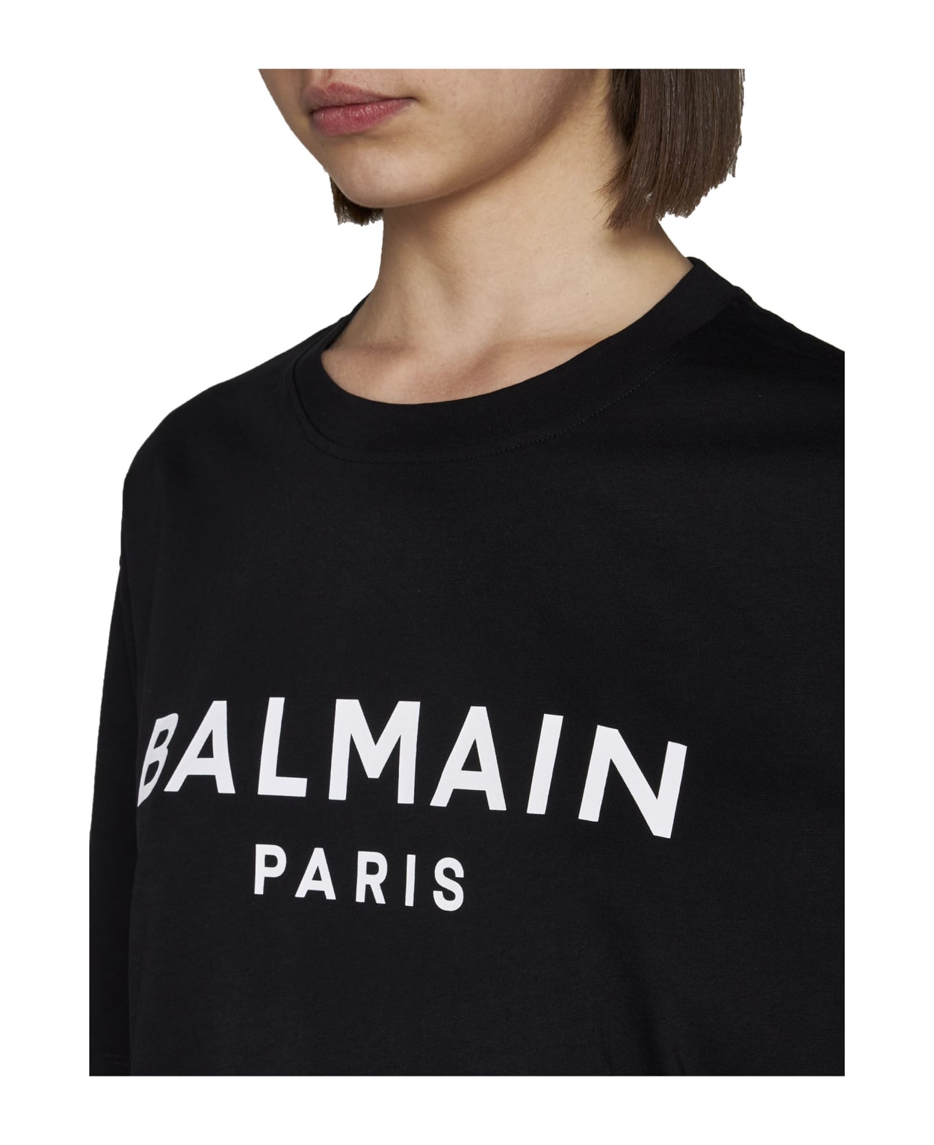 Balmain Cotton Crew-neck T-shirt - Black