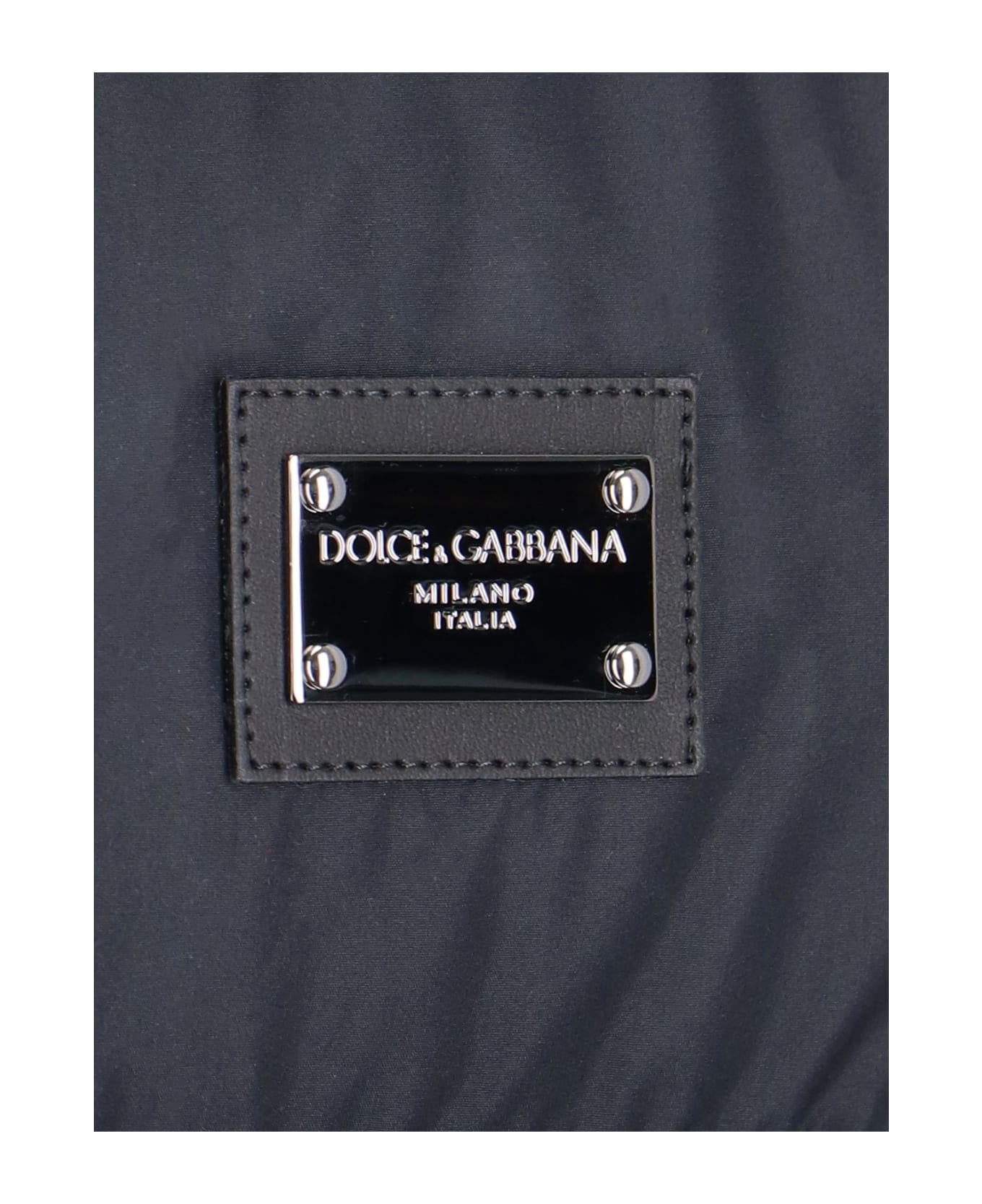 Dolce & Gabbana Logo Plaque Down Jacket - Black ダウンジャケット