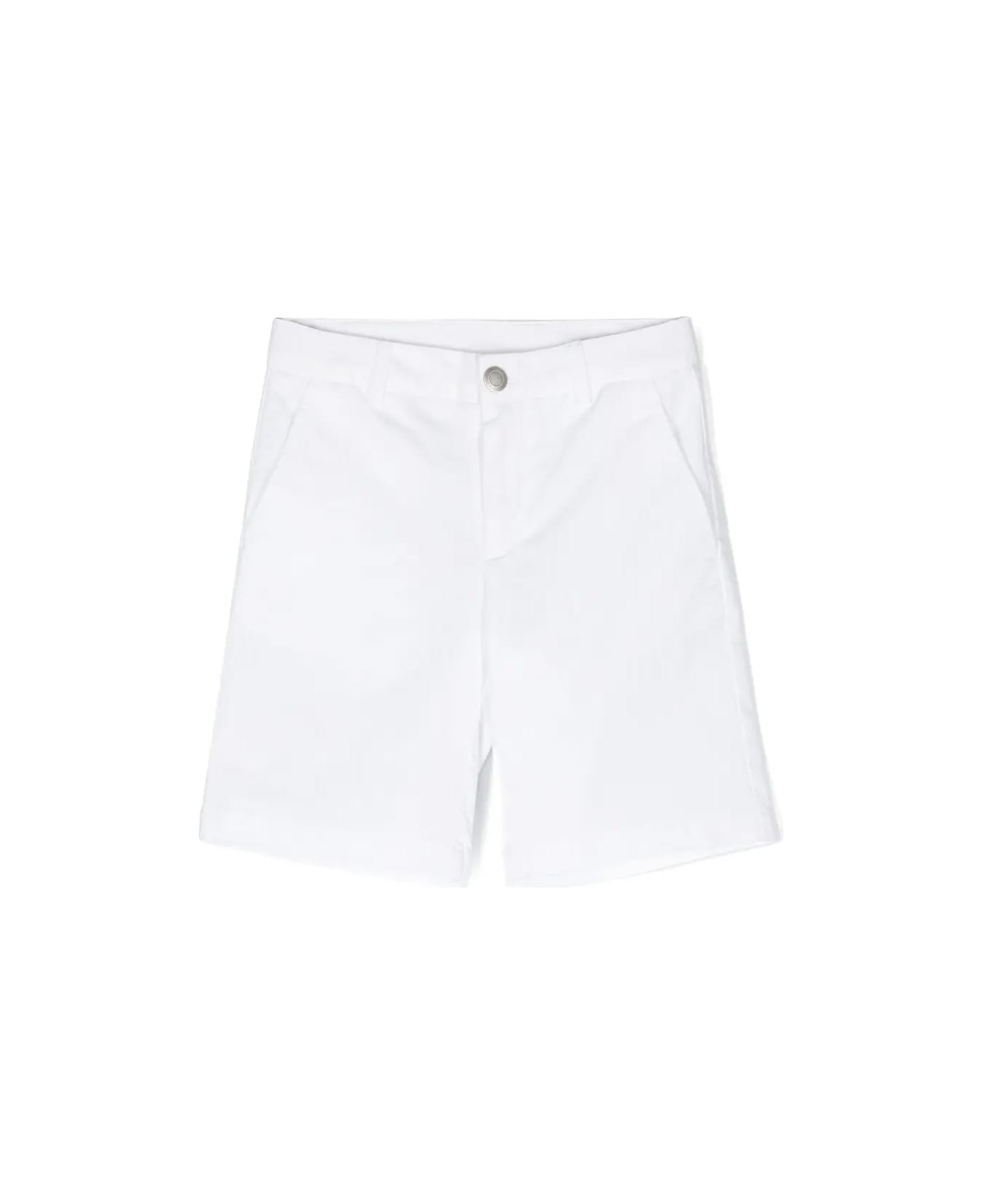 Dondup White Stretch Cotton Bermuda Shorts - White