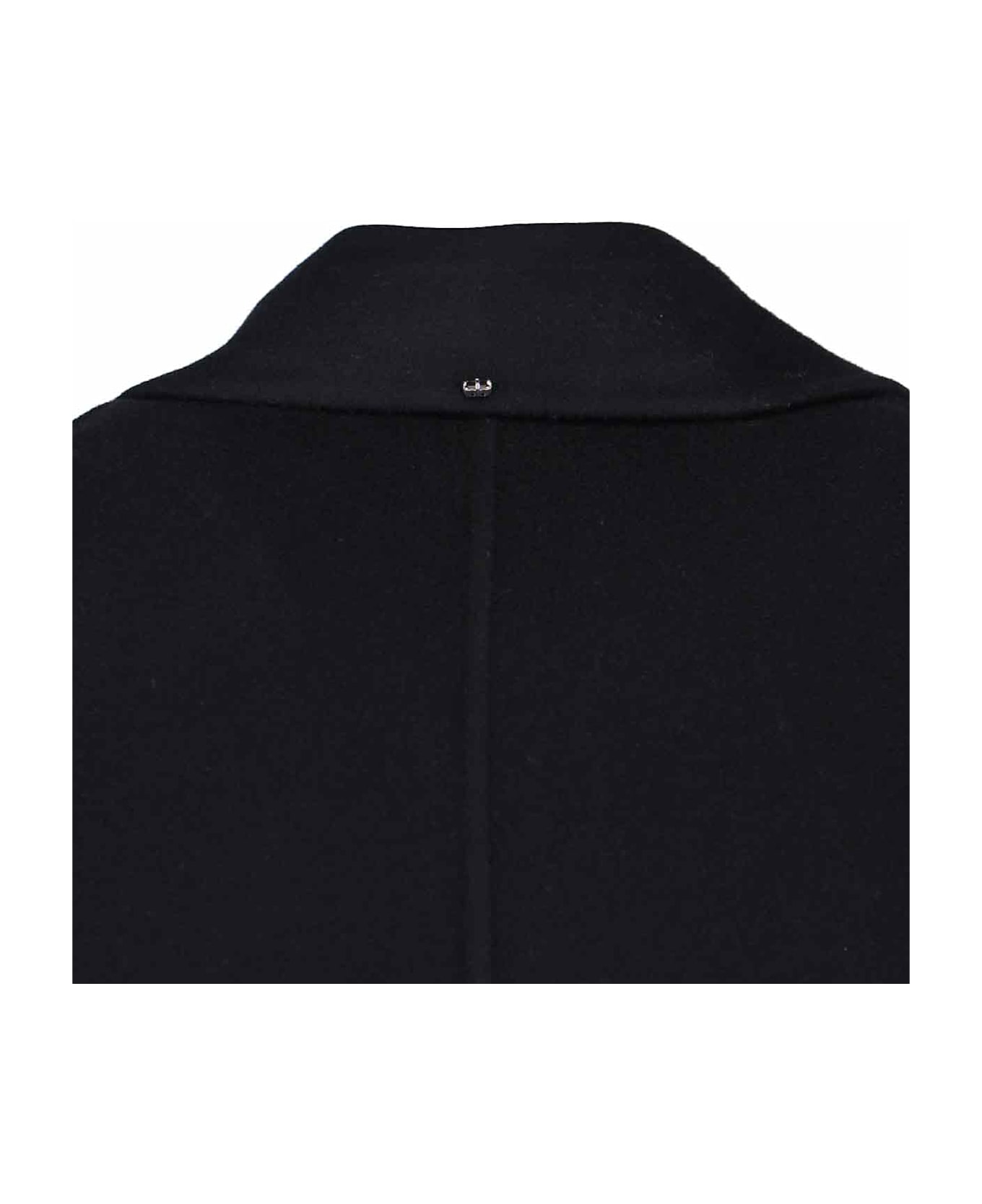 SportMax Virgin Wool Dressing Gown Coat - Black