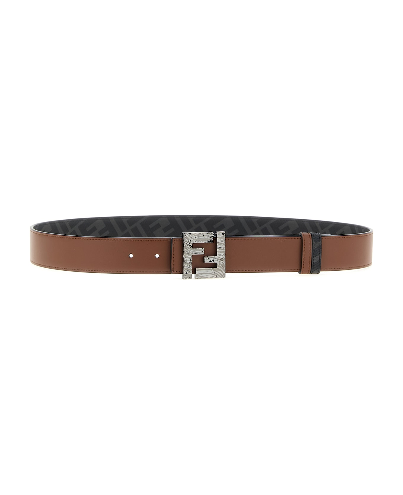 Fendi 
squared Ff
 Reversible Belt - MARRONE NERO