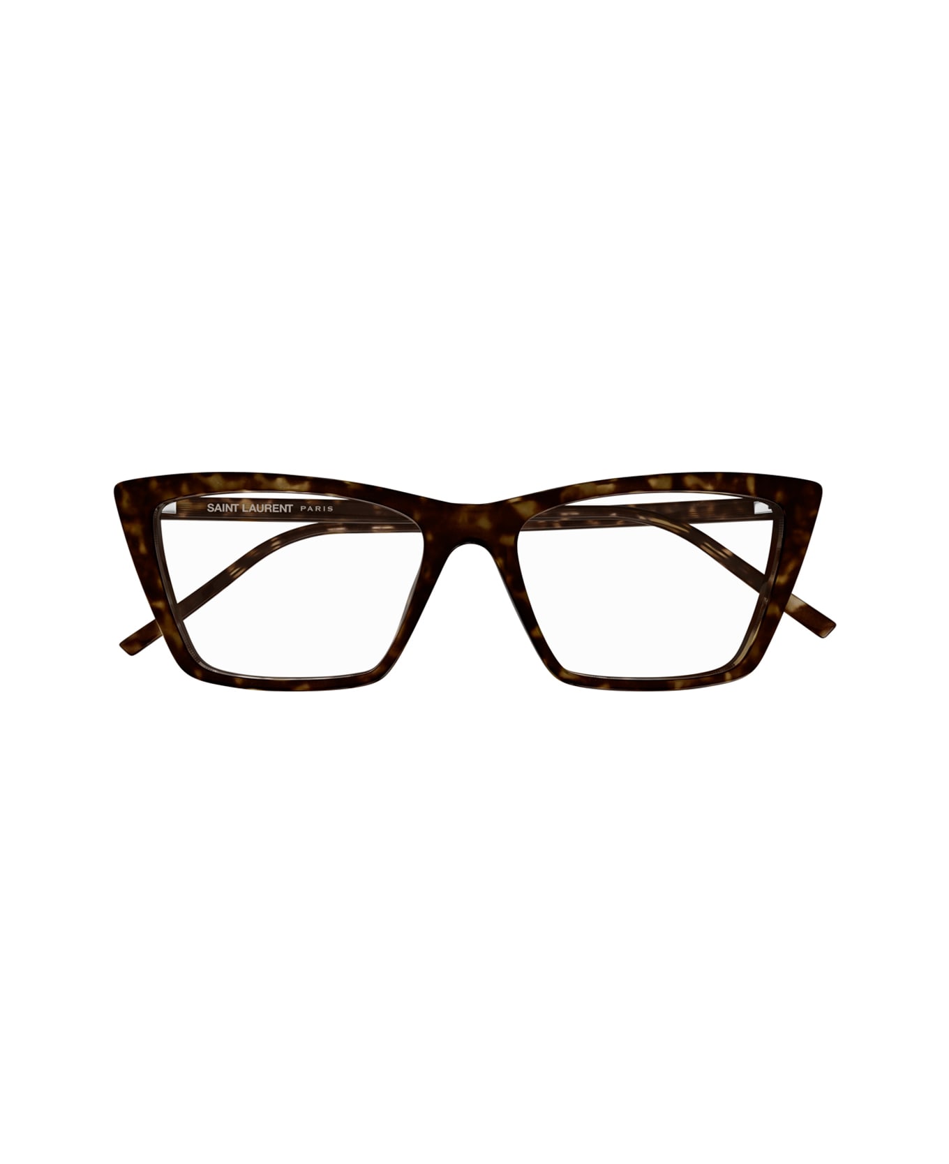 Saint Laurent Eyewear Saint Laurent Sl 737 Mica Thin Opt Linea Sl Logo 002 Havana Gloves - Marrone