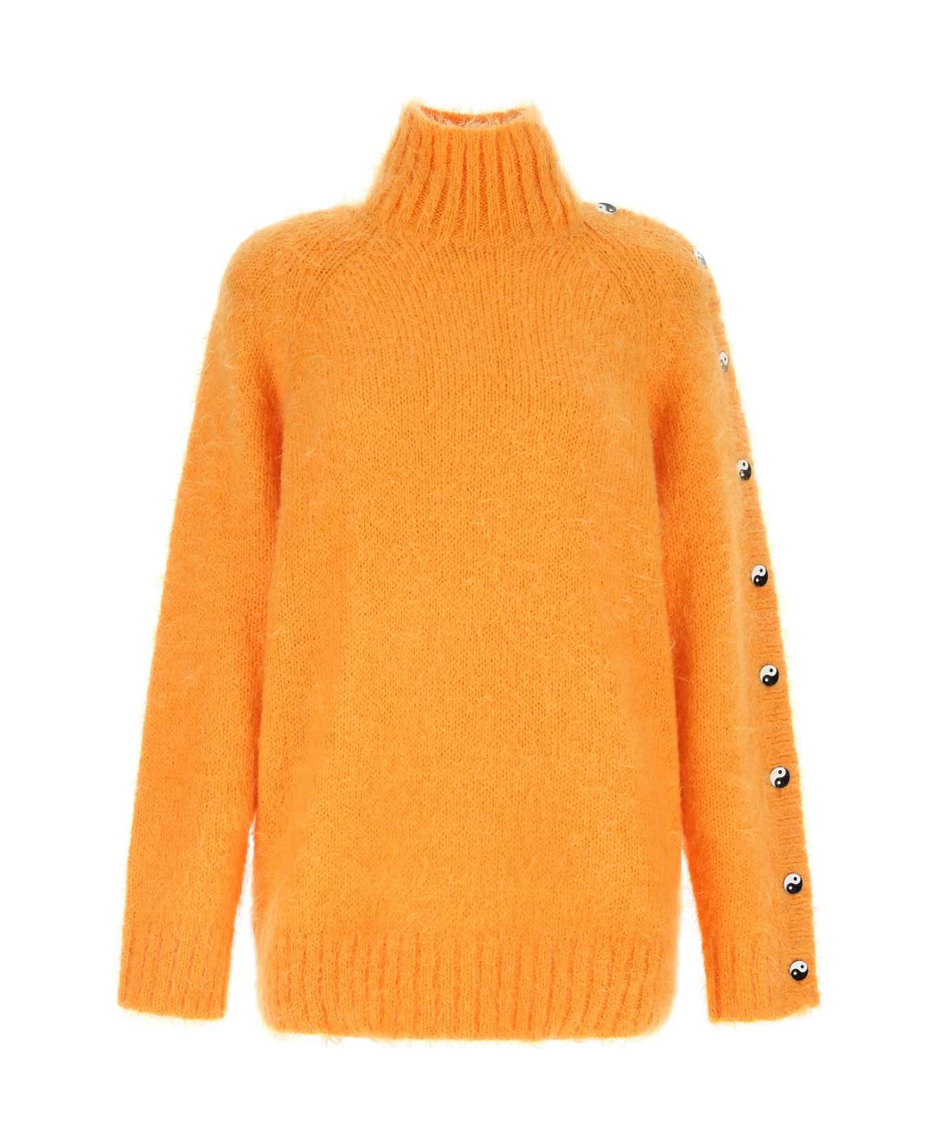 Rotate by Birger Christensen Orange Mohair Blend Oversize Sweater - 151160TCX