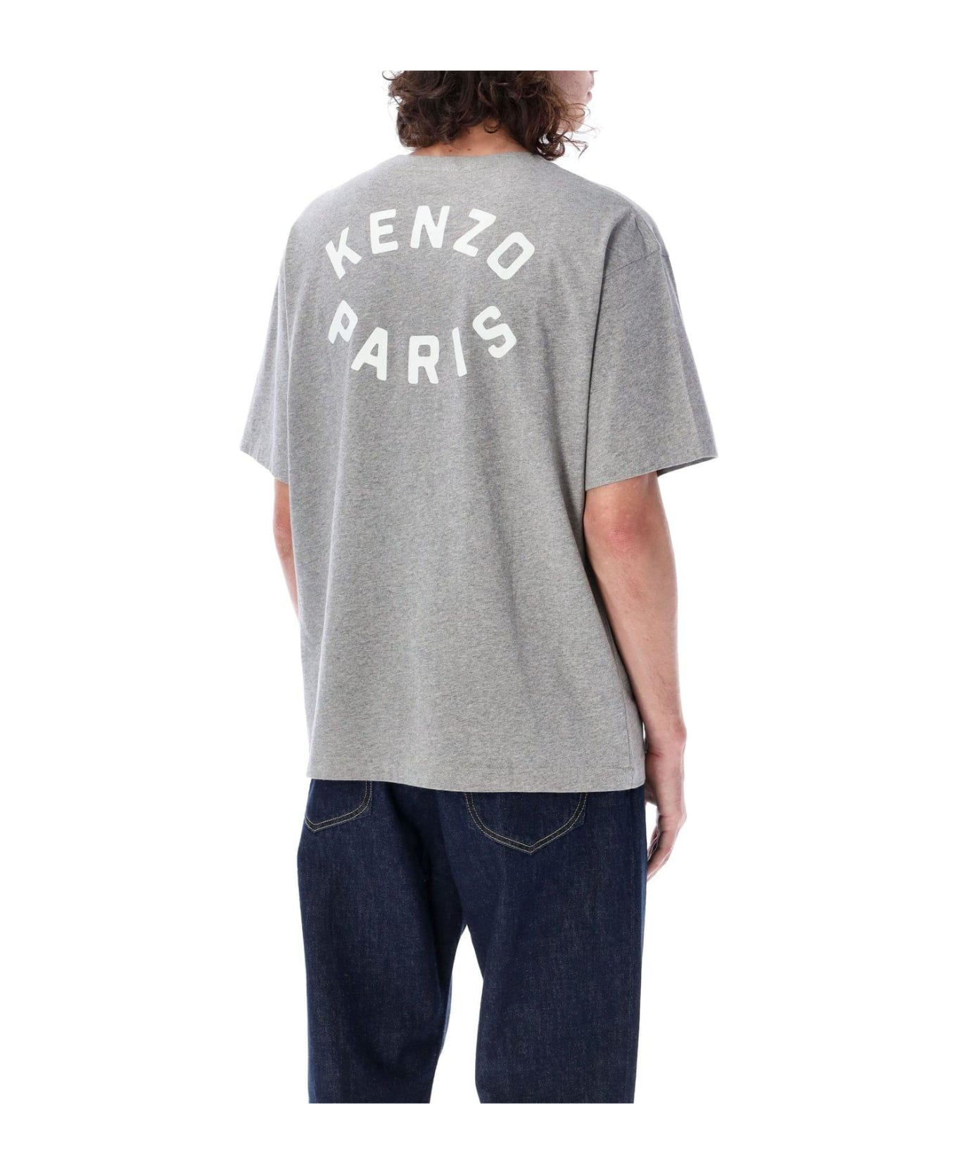 Kenzo Target Printed Crewneck T-shirt - GREY MEL