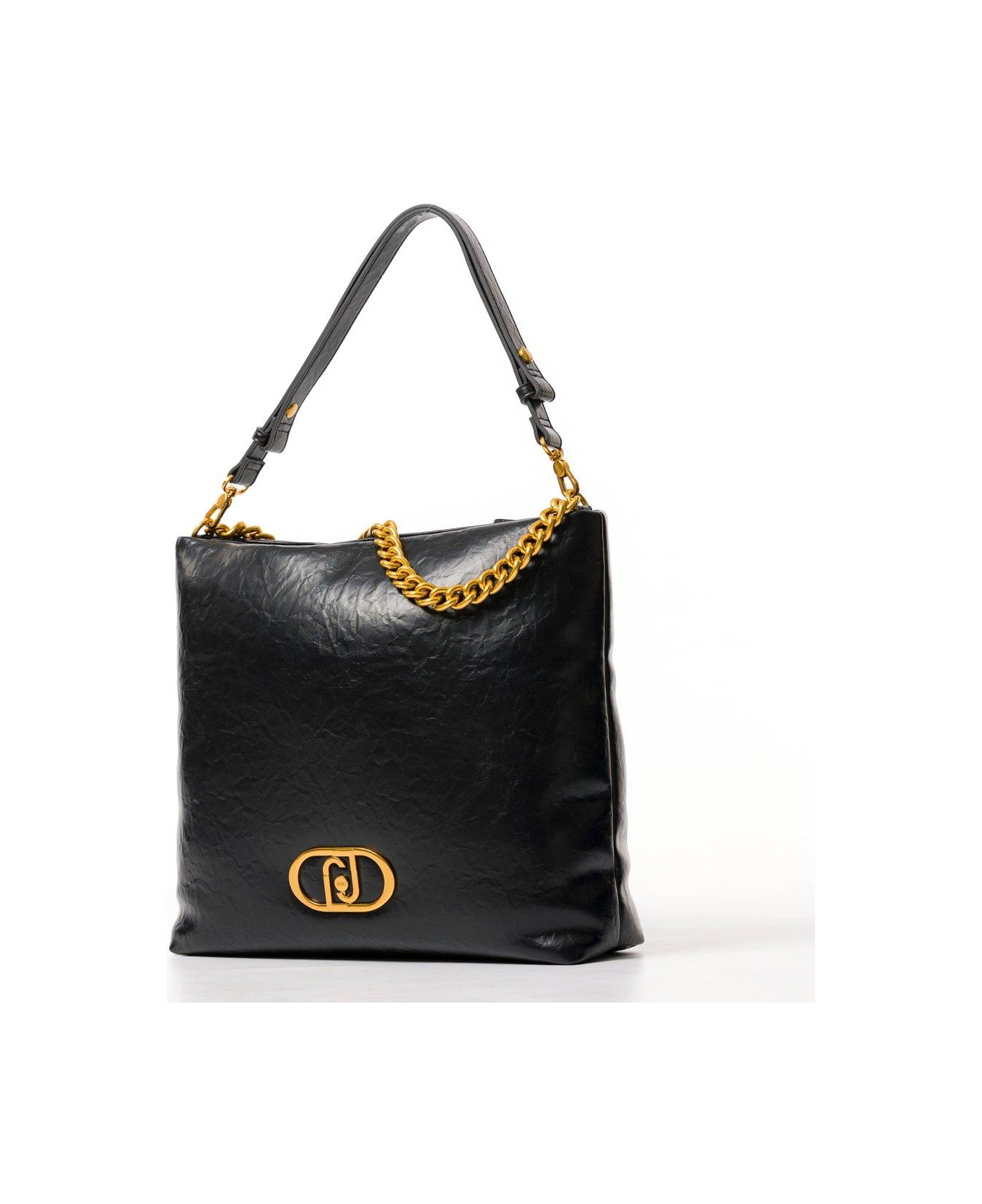 Liu-Jo Lapuffy Chain-linked Shoulder Bag - Black