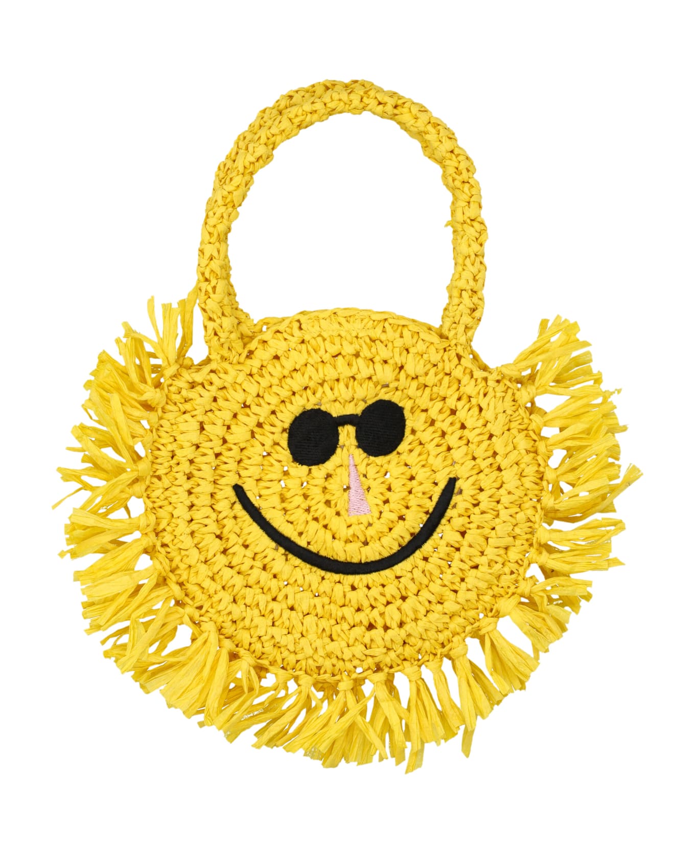 Stella McCartney Kids Sunshine Fringed Basket Bag - YELLOW アクセサリー＆ギフト