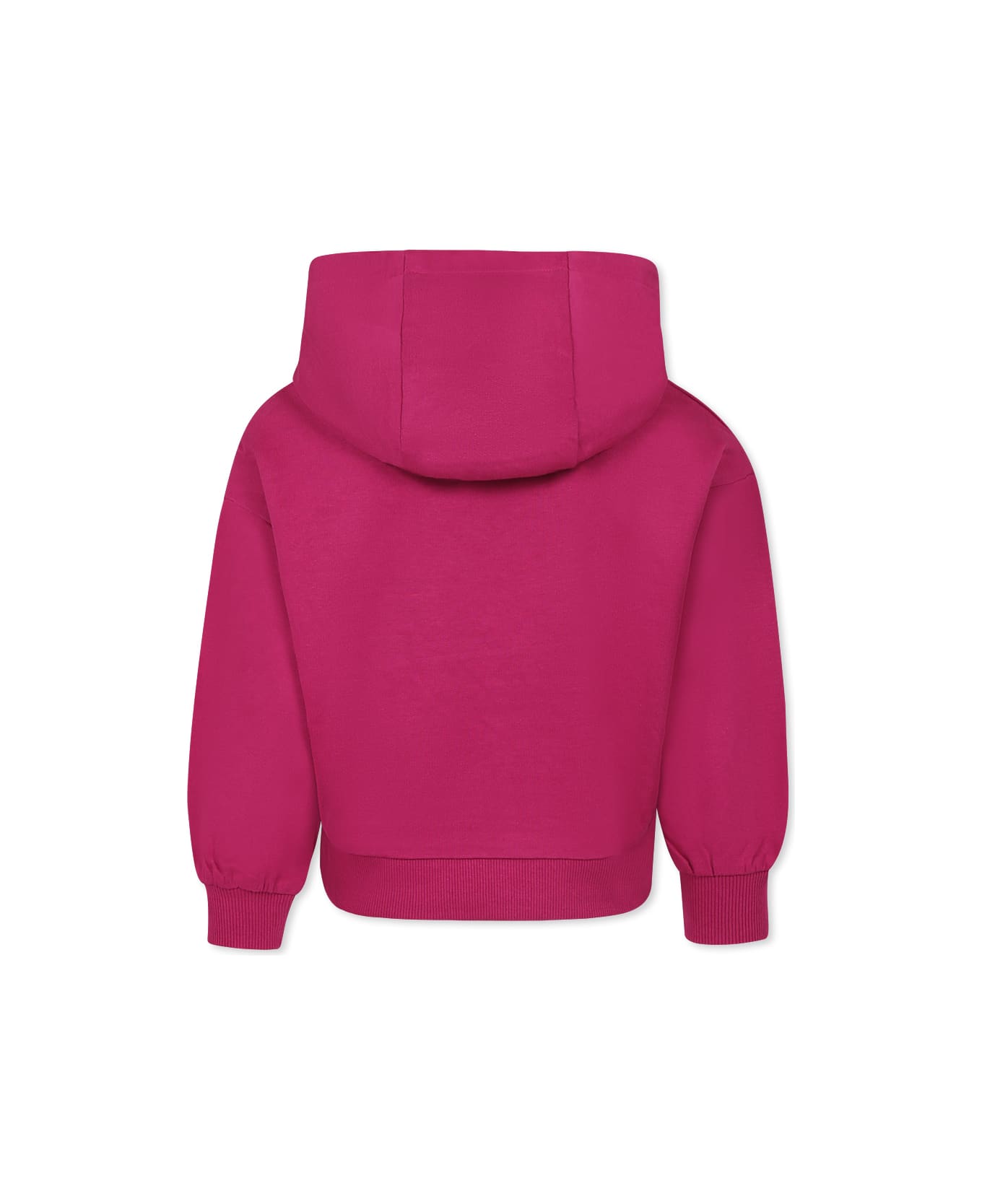 DKNY Fuchsia Sweatshirt For Girl With Logo - Fuchsia
