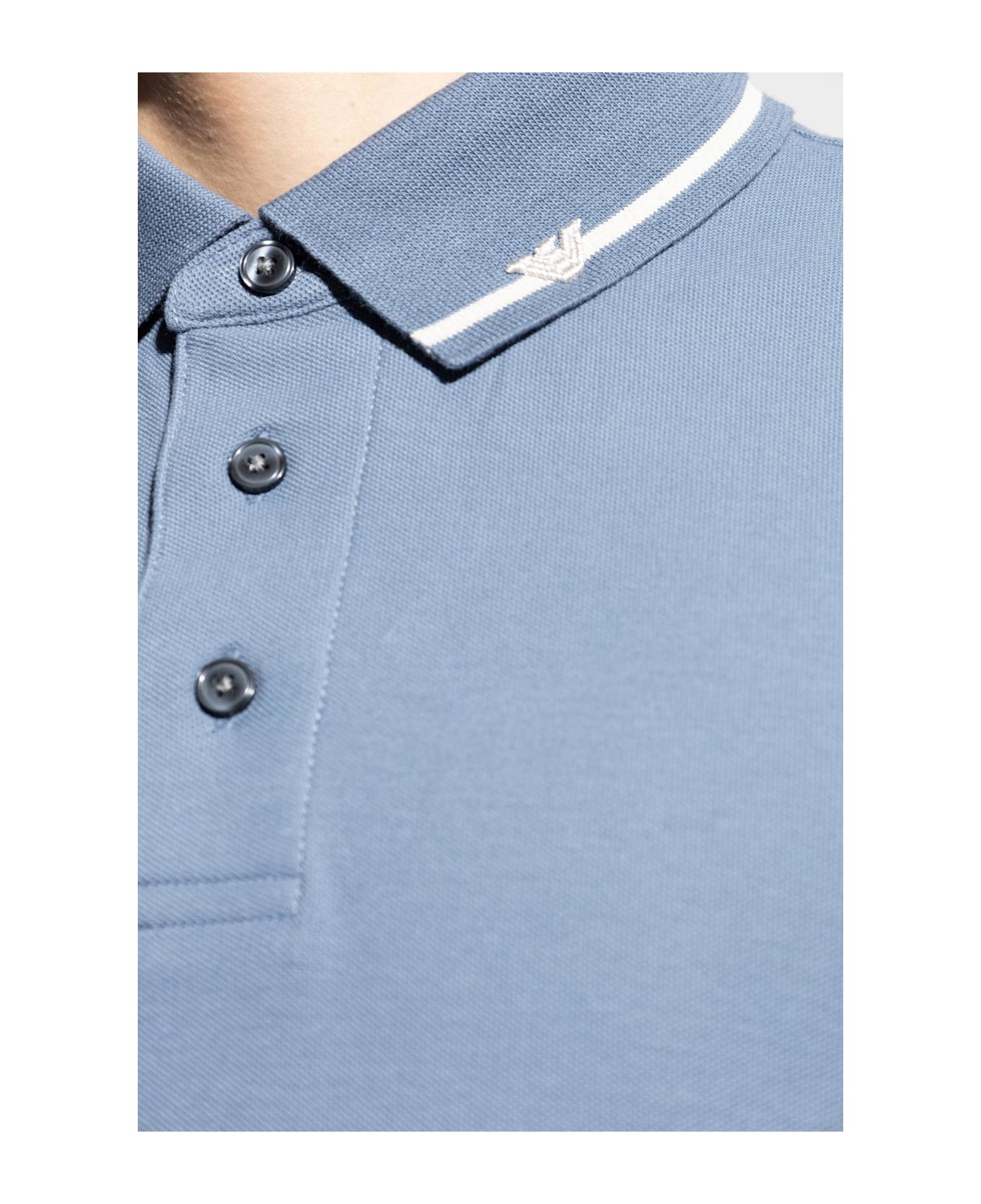 Emporio Armani Cotton Polo - Blue