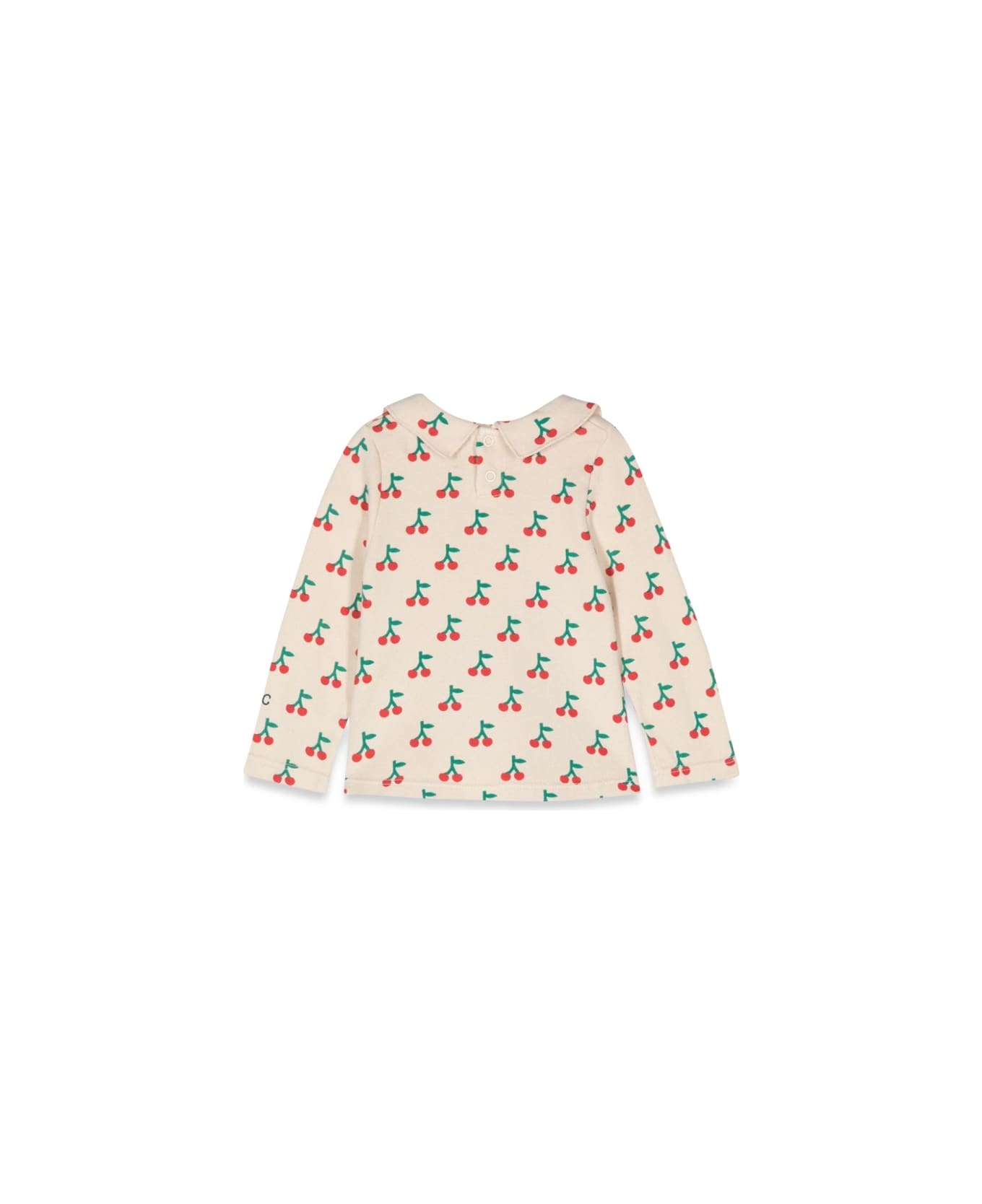 Bobo Choses Baby Cherry All Over Collar T-shirt - WHITE