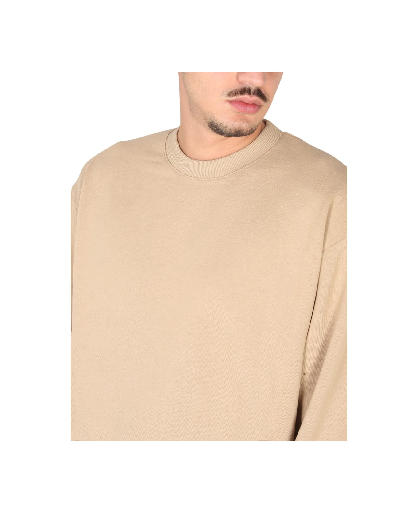 ih nom uh nit Crewneck Sweatshirt - BEIGE フリース