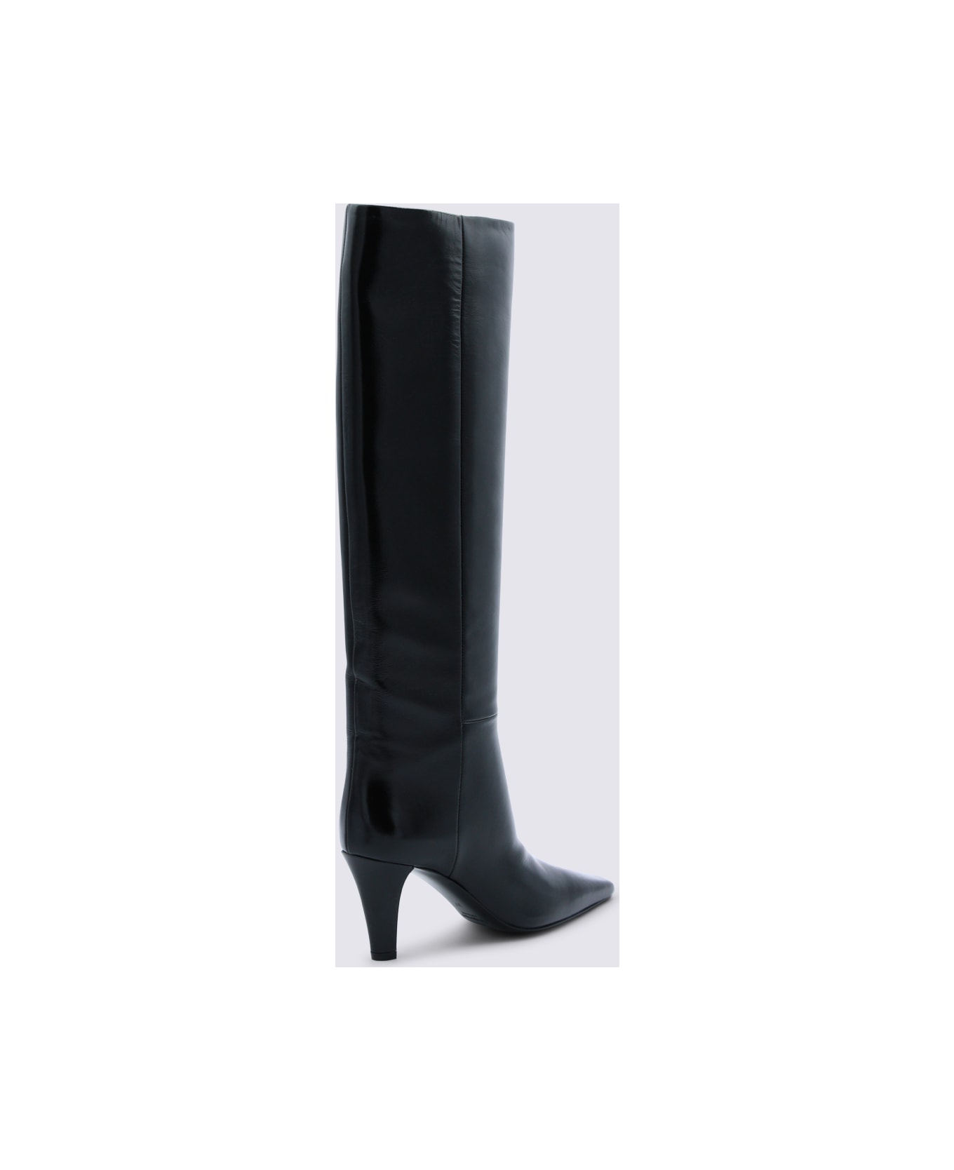 Saint Laurent Black Leather Jill Boots - Black