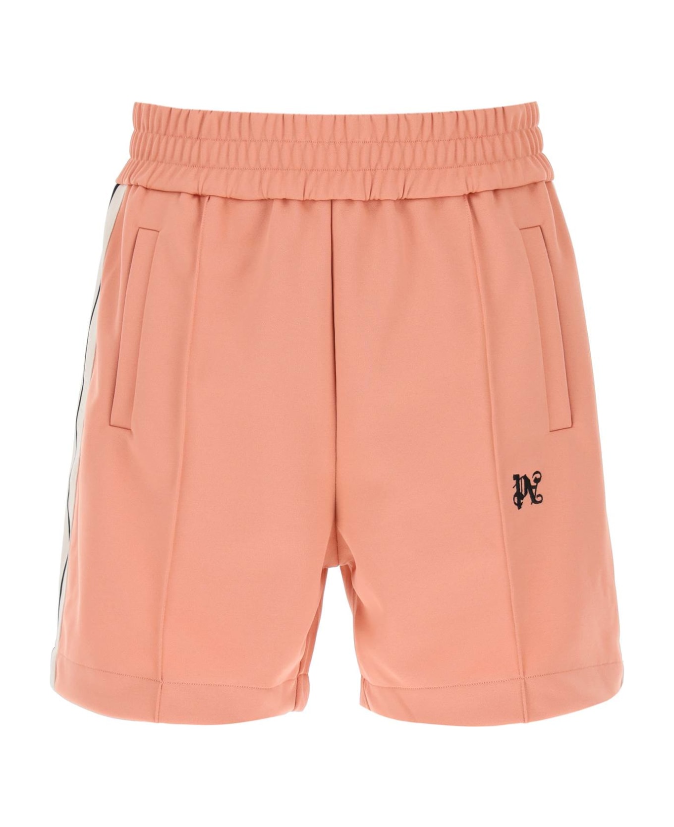 Palm Angels Sweatshorts With Side Bands - PINK BLACK (Pink)