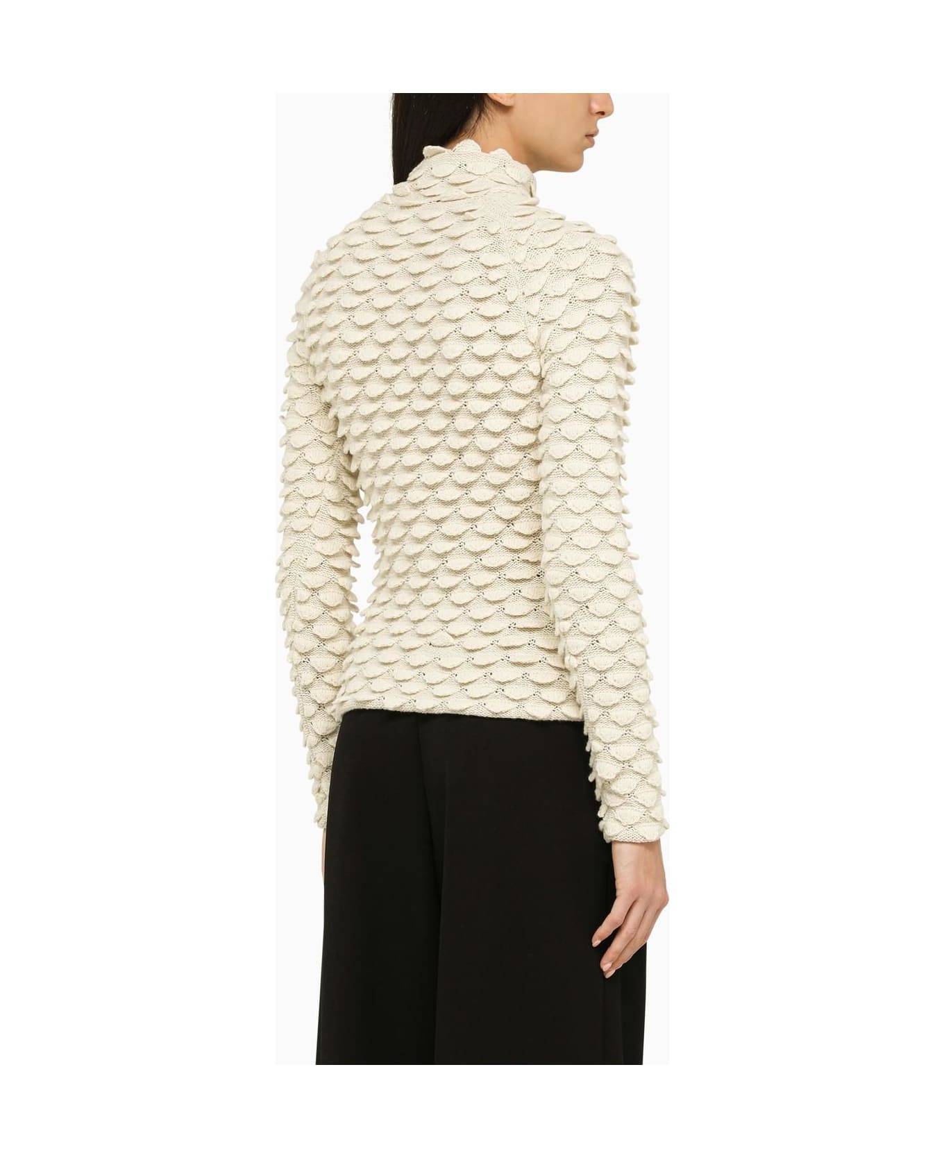 Bottega Veneta Wool Turtleneck Sweater - DOVE BEIGE