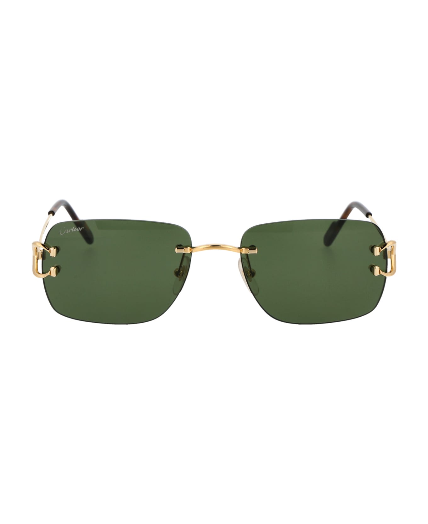 Cartier Eyewear Ct0330s Sunglasses - 002 GOLD GOLD GREEN
