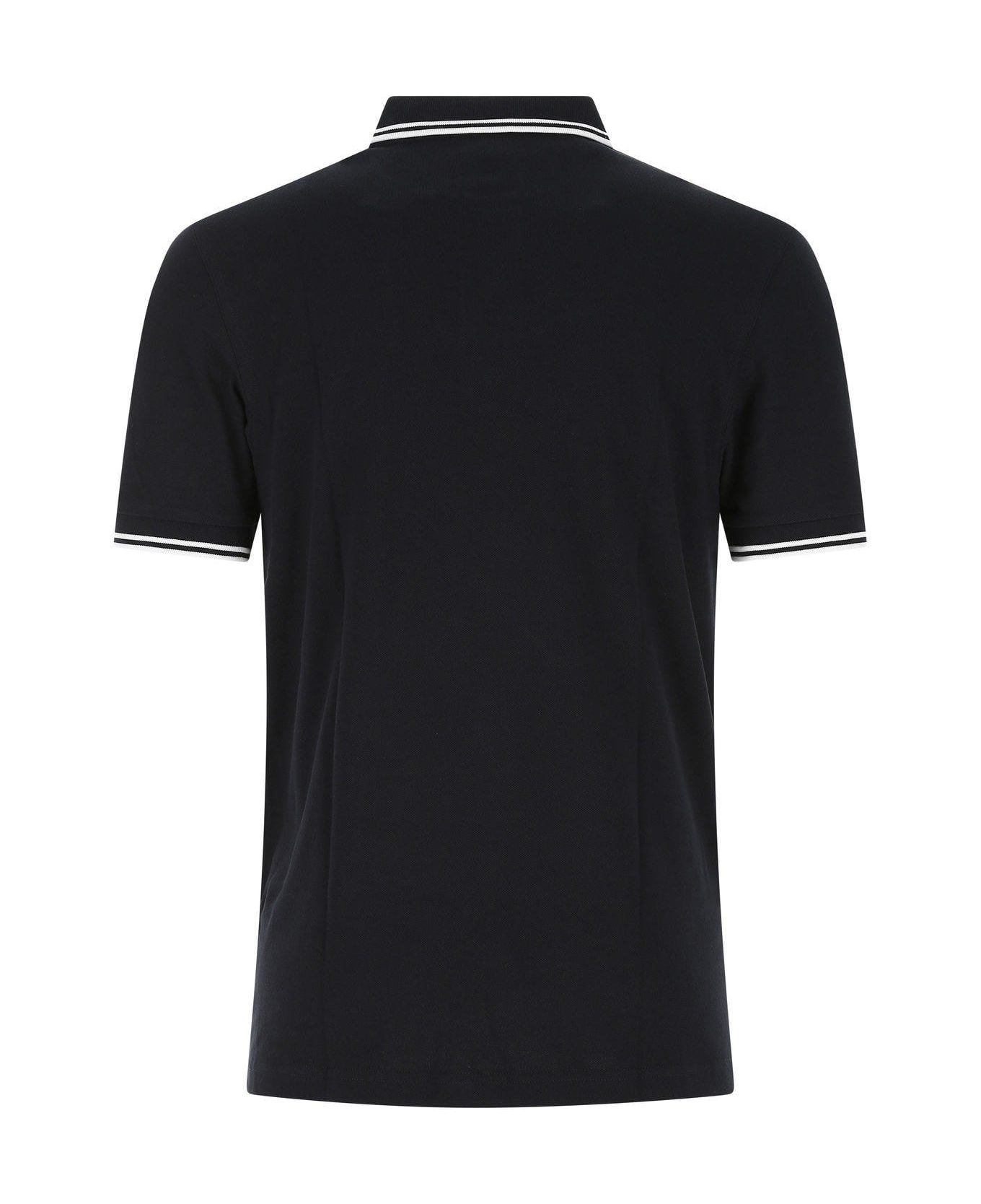 Fred Perry Midnight Blue Piquet Polo Shirt - Navy White