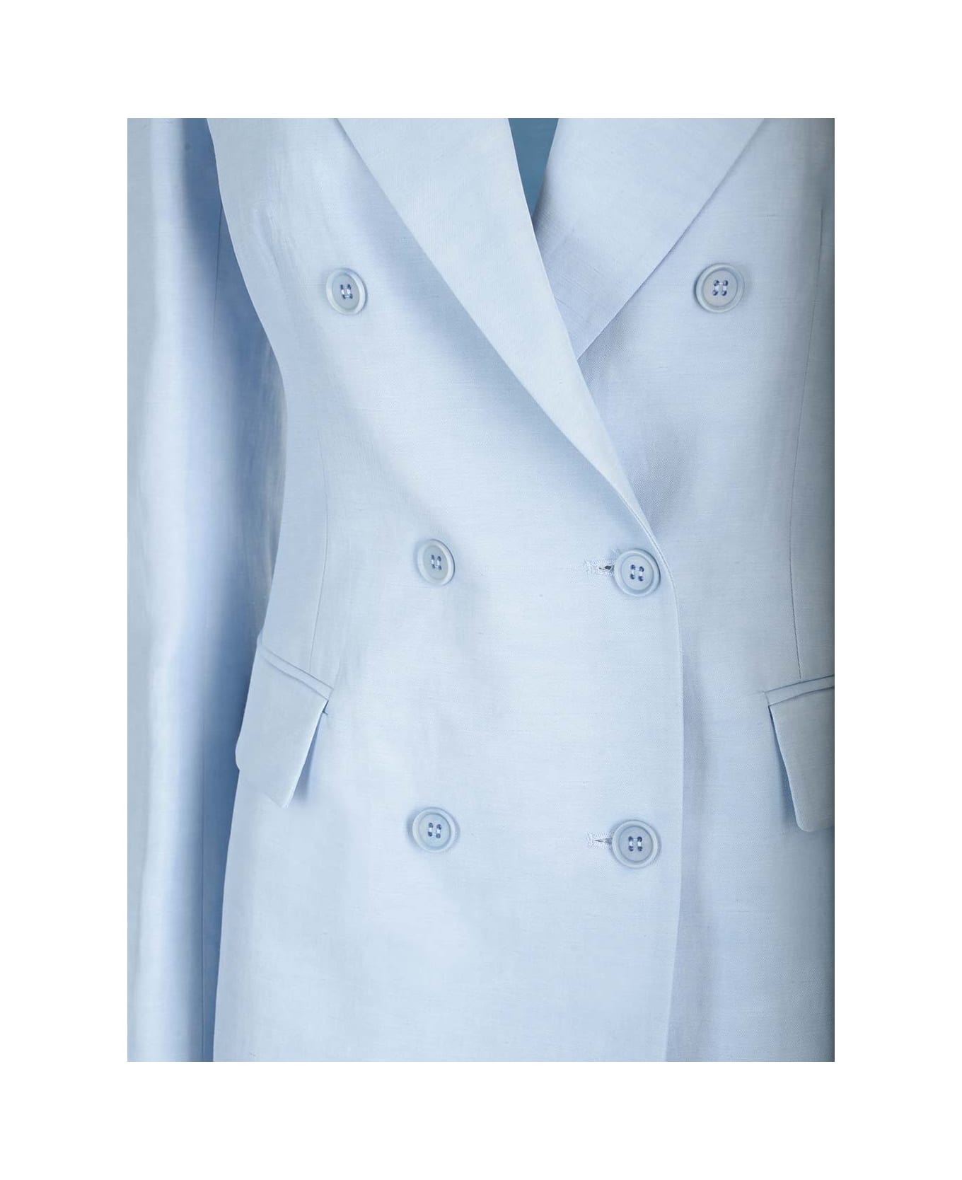Parosh Linen And Viscose Blazer - Azzurro Polvere ジャケット