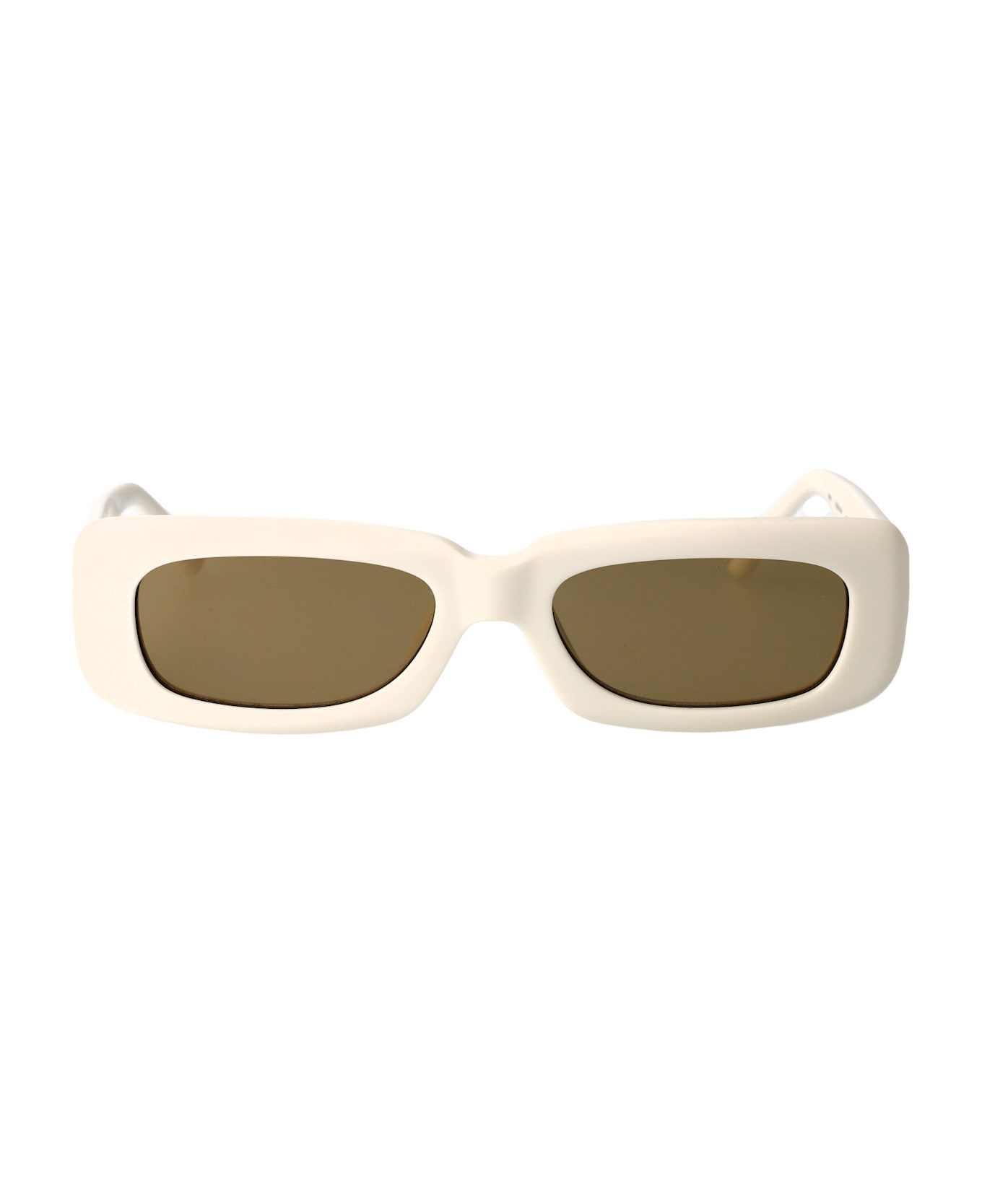 The Attico Mini Marfa Sunglasses - 001 WHITE WHITE YELLOW