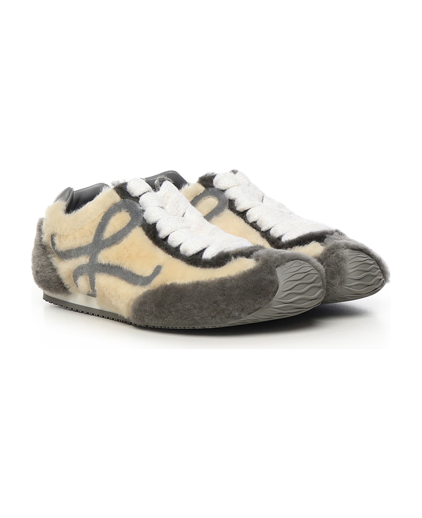 Loewe Ballet Runner 2.0 Shearling Sneaker - GREY MULTITONE