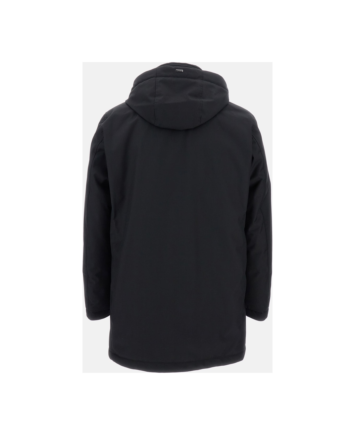 Herno Puffer Jacket With Knutted Collar - Black