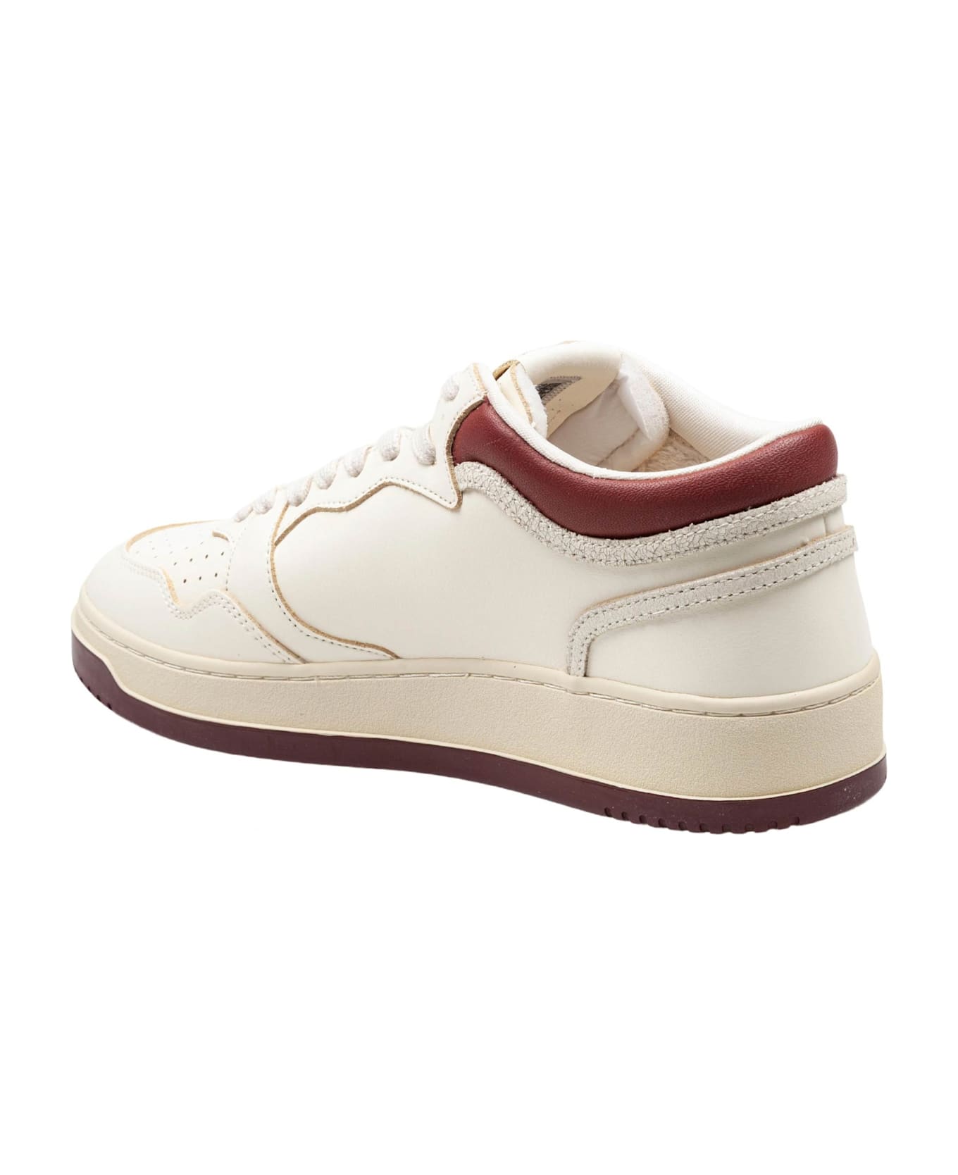 Autry Sneakers Med-way Leather Sneakers White Color