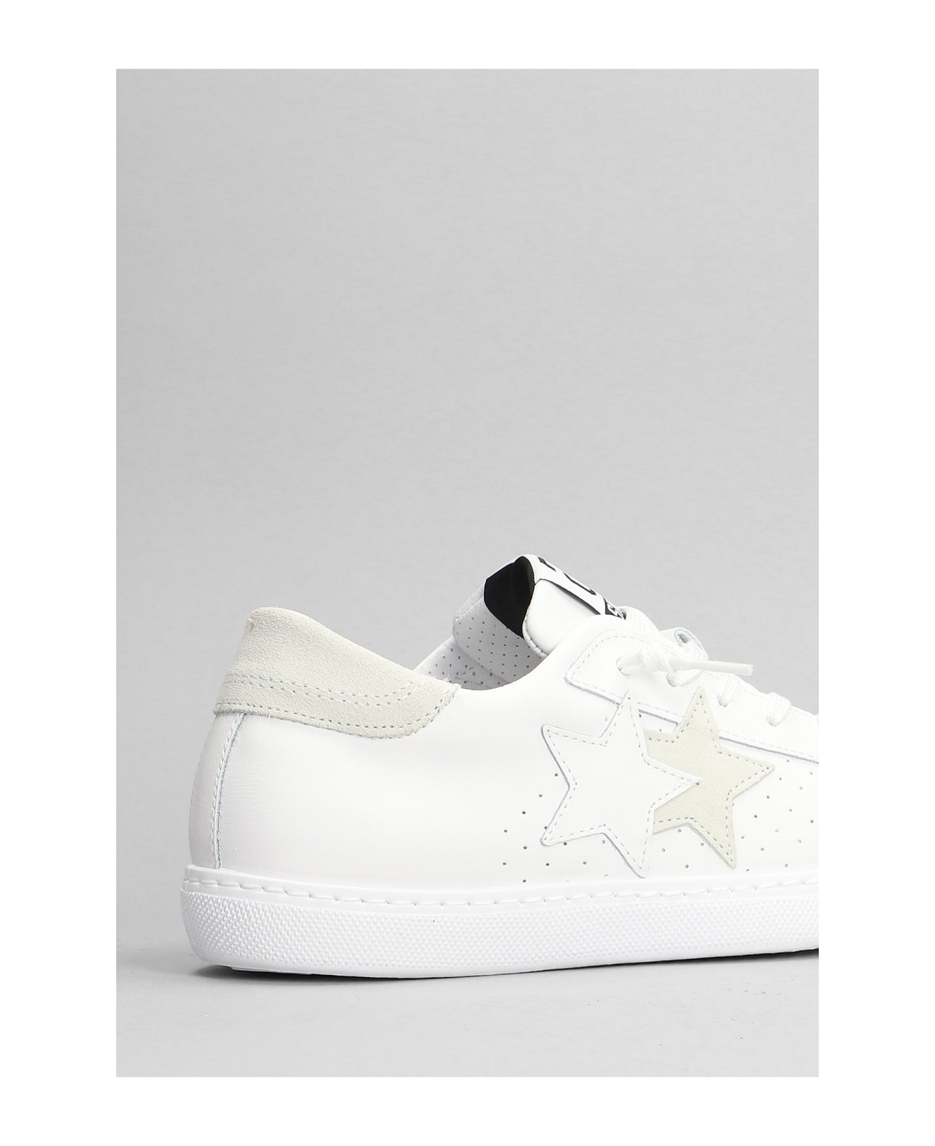 2Star One Star Sneakers In White Suede And Leather - white